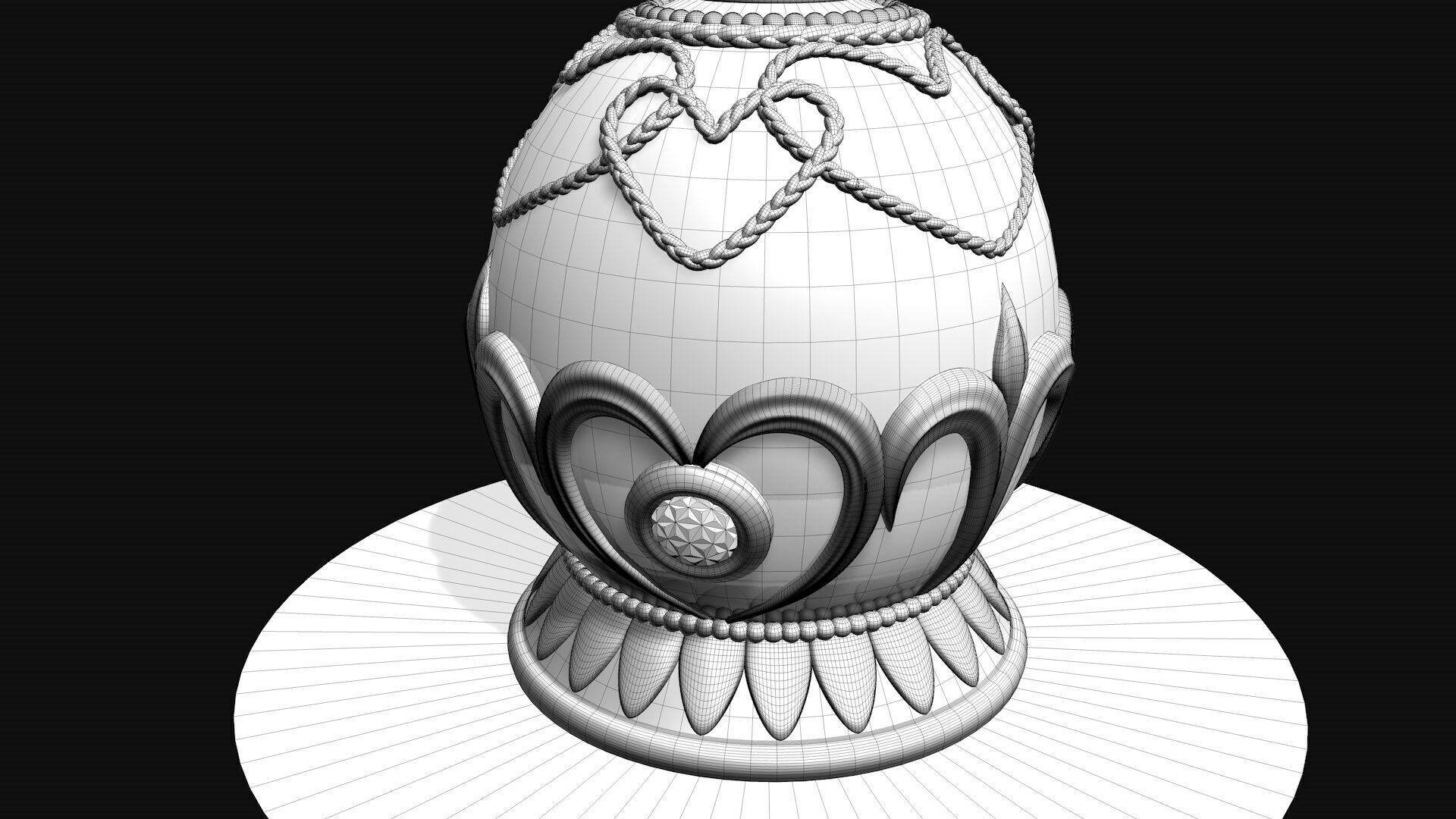 Vintage Perfume Bottle Pink 3D model_5