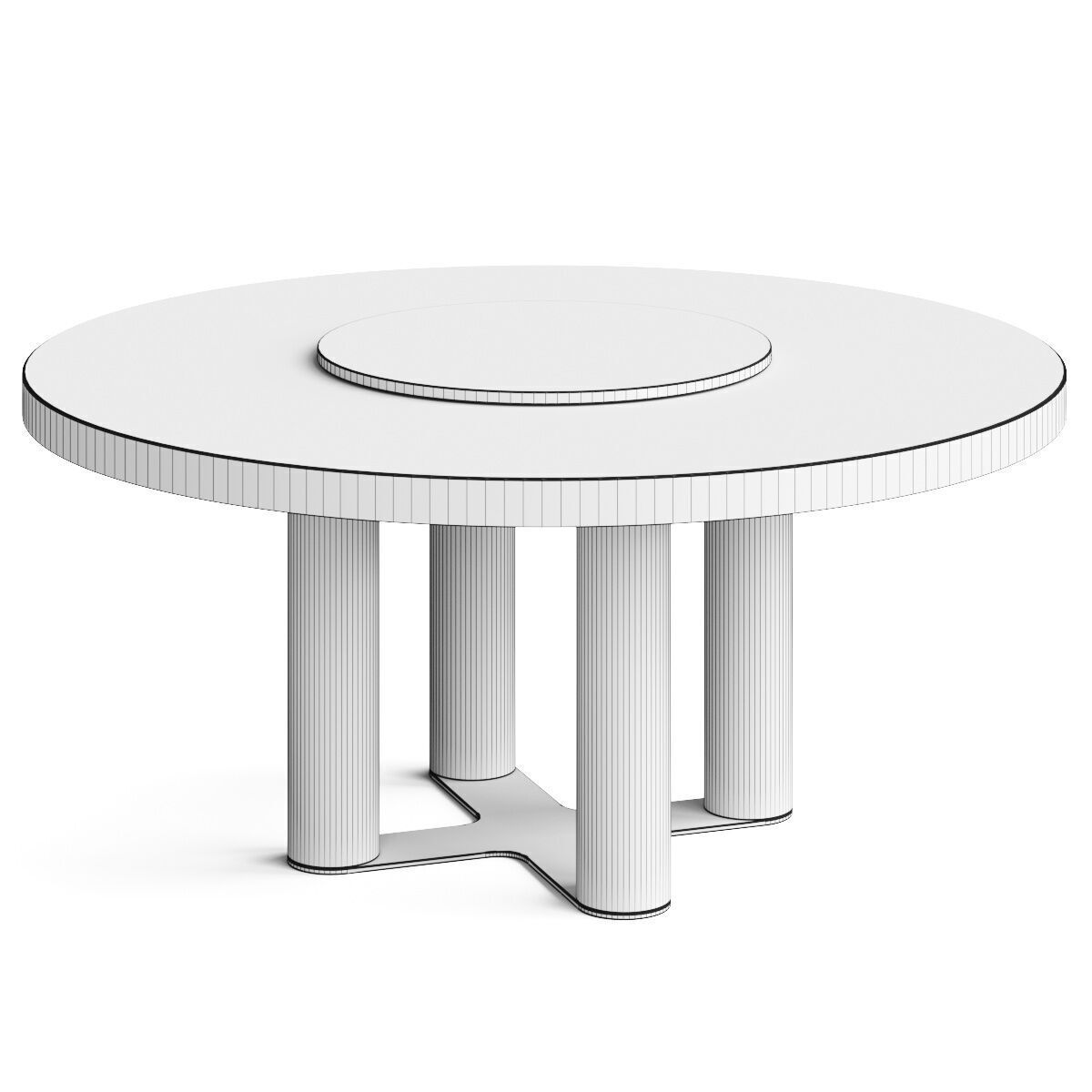 IVG Home Collection Tubes Round Dining Table 3D model_3