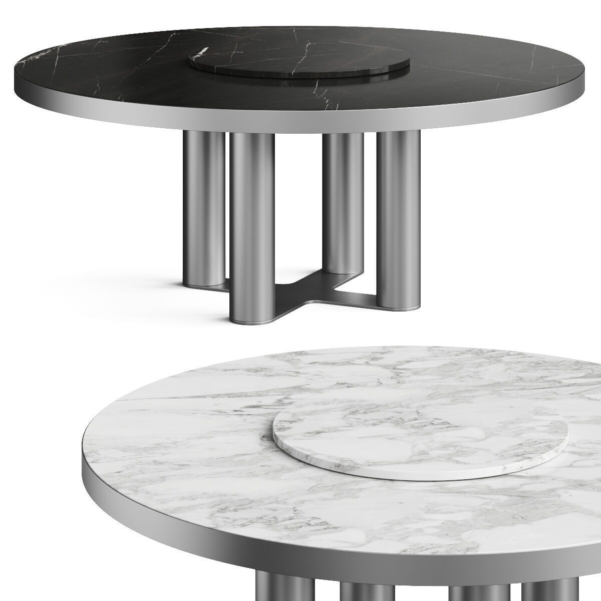 IVG Home Collection Tubes Round Dining Table 3D model_2