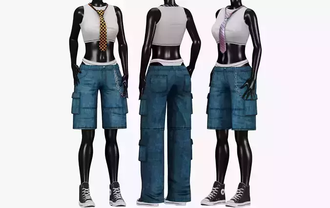 Womens Y2K 2000s Casual Set 2