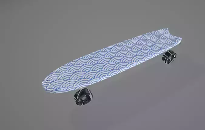 Decorative Surfboard - Stylish 3D Model for Rendering