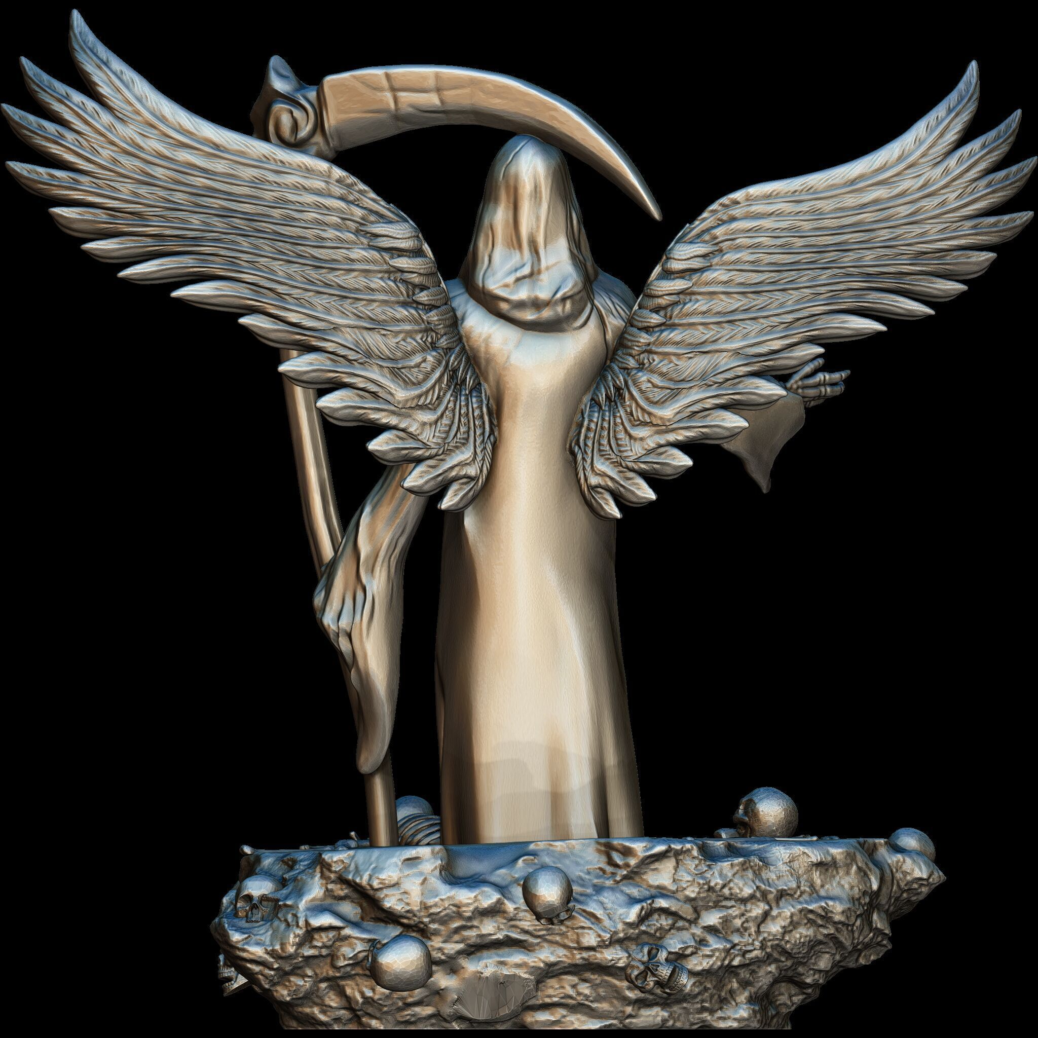 Grim Reaper Figure STL file for 3D print model_10