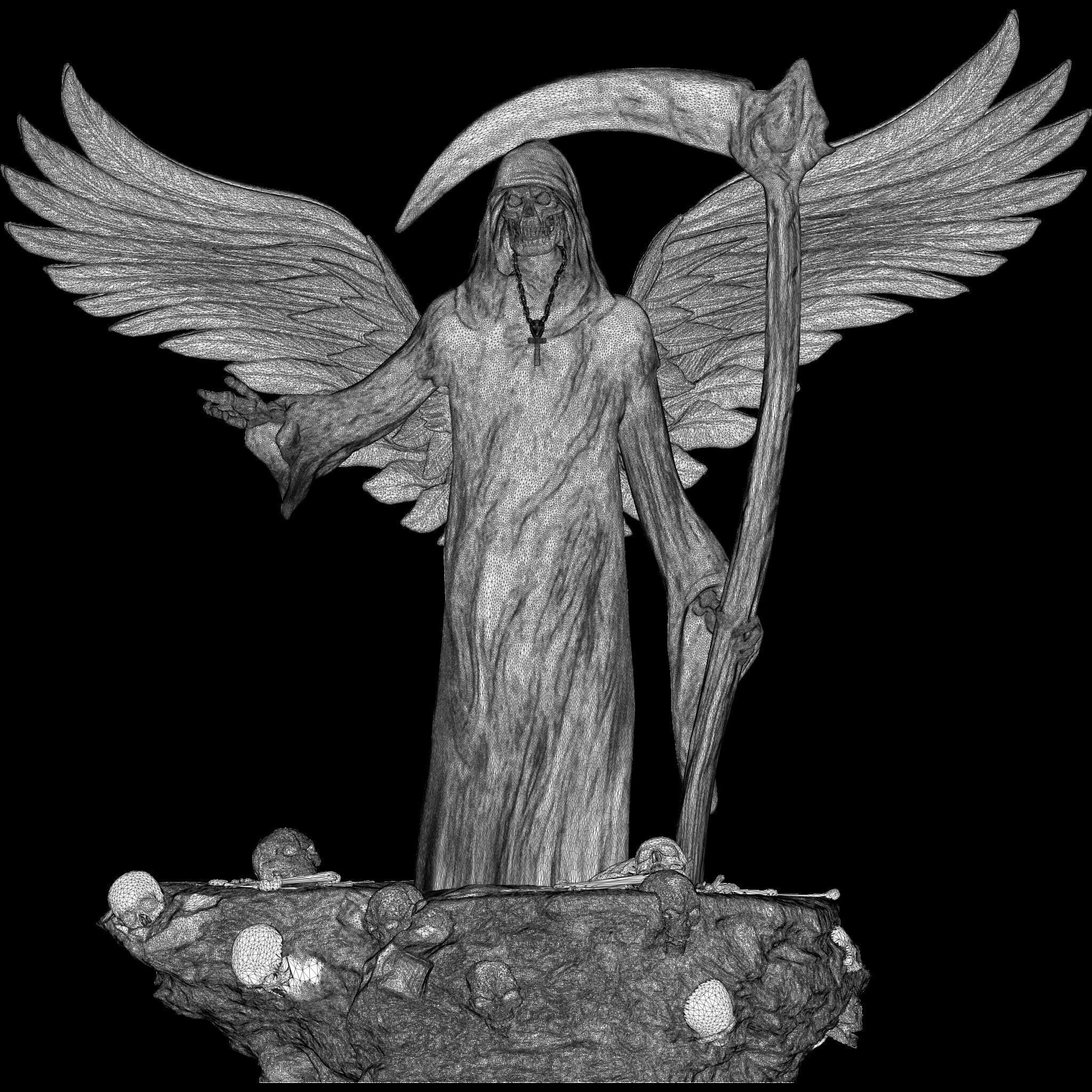 Grim Reaper Figure STL file for 3D print model_15