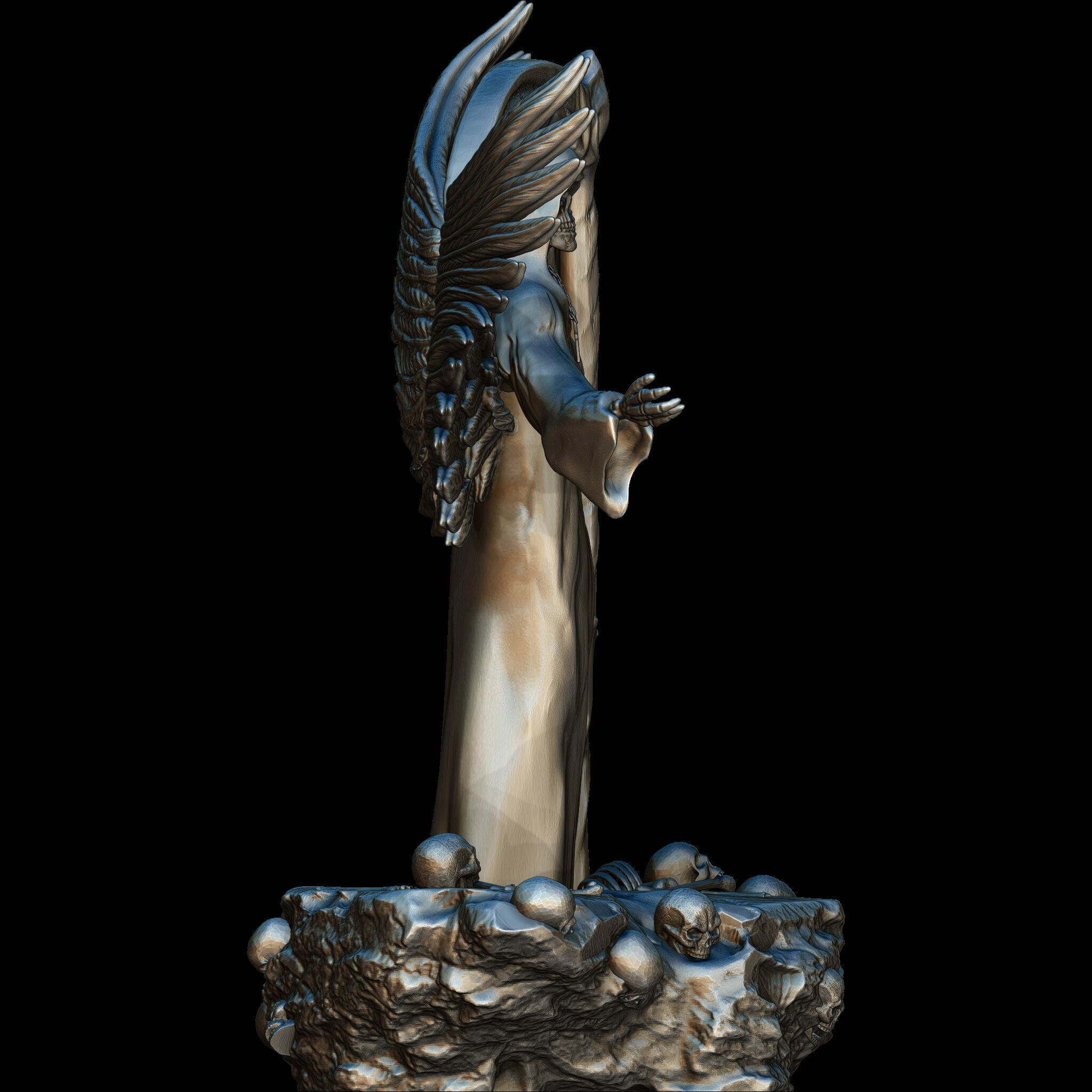 Grim Reaper Figure STL file for 3D print model_9