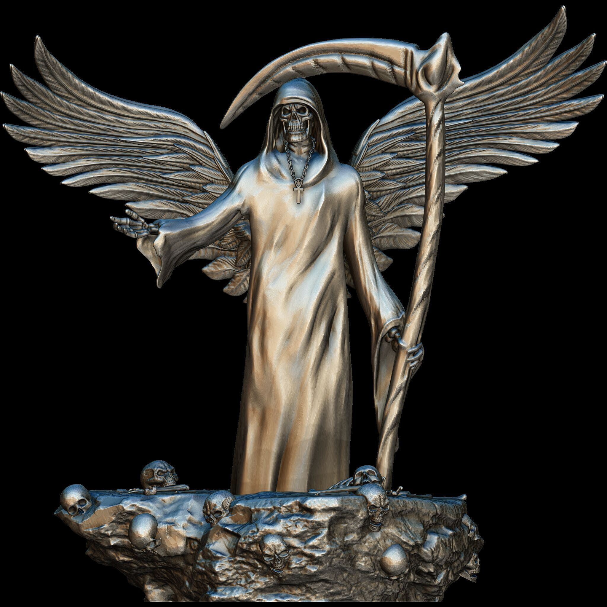 Grim Reaper Figure STL file for 3D print model_1