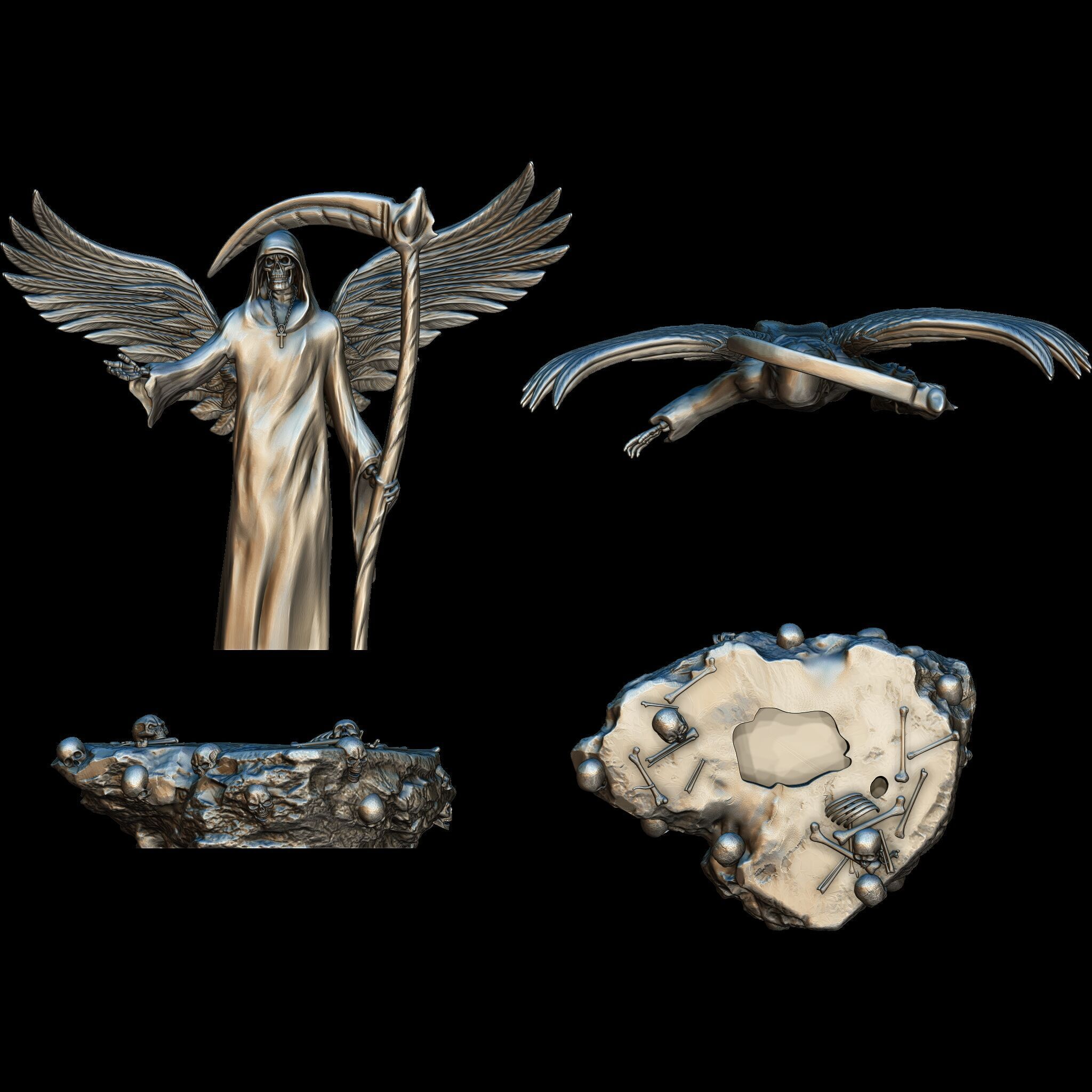 Grim Reaper Figure STL file for 3D print model_2