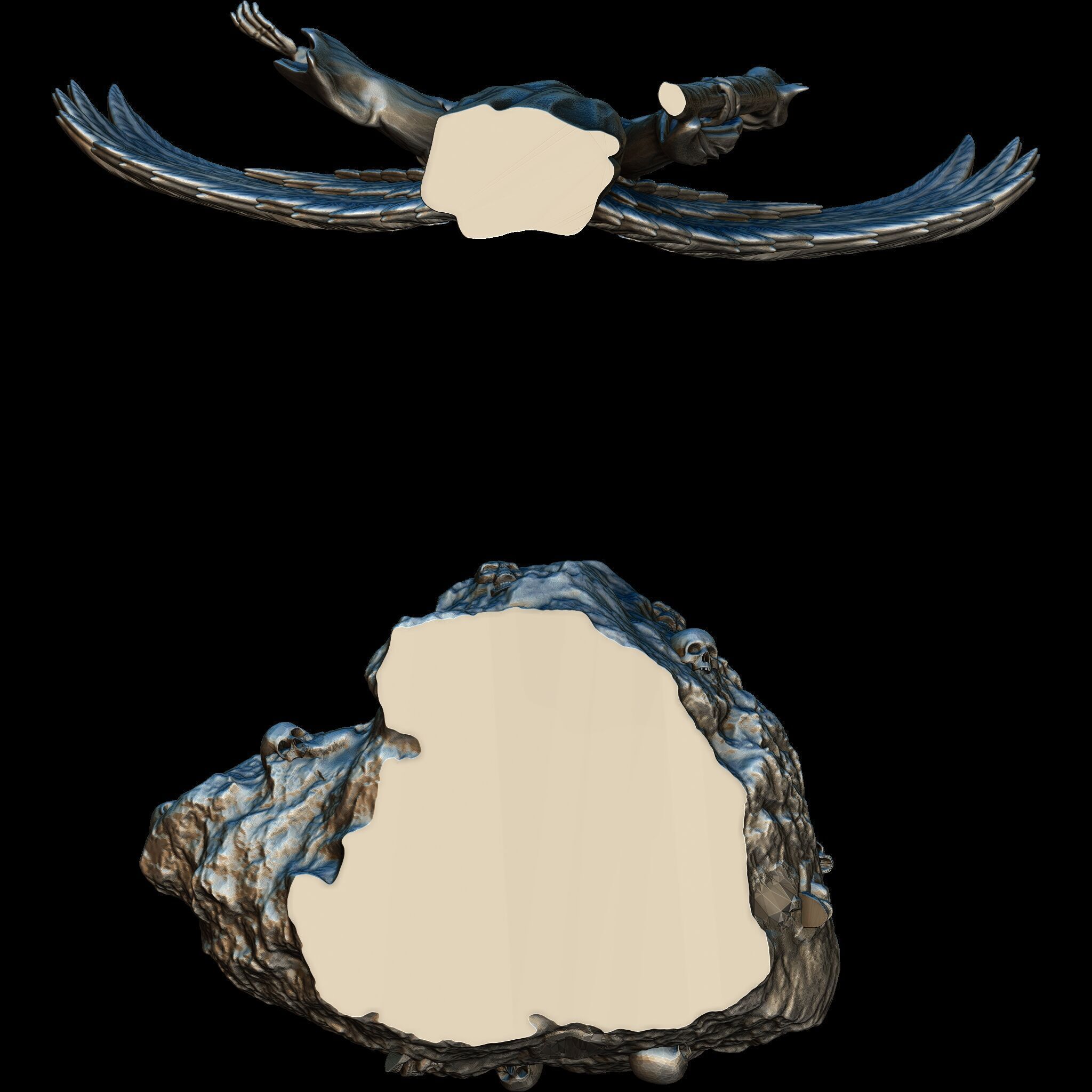 Grim Reaper Figure STL file for 3D print model_6