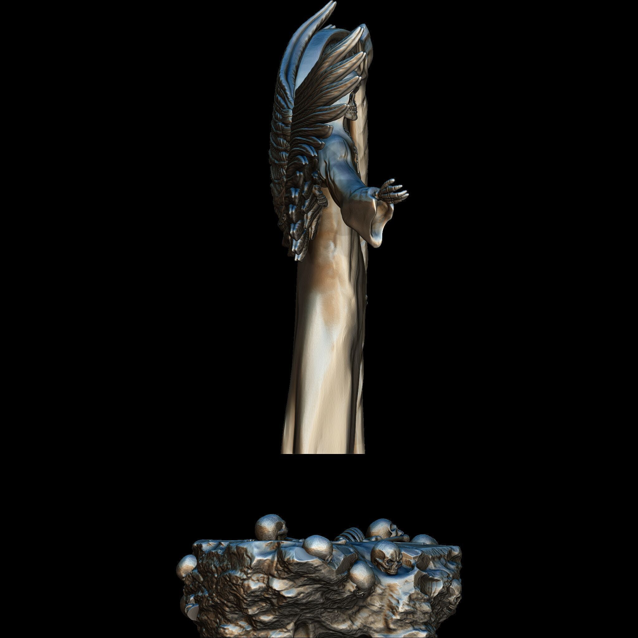 Grim Reaper Figure STL file for 3D print model_3