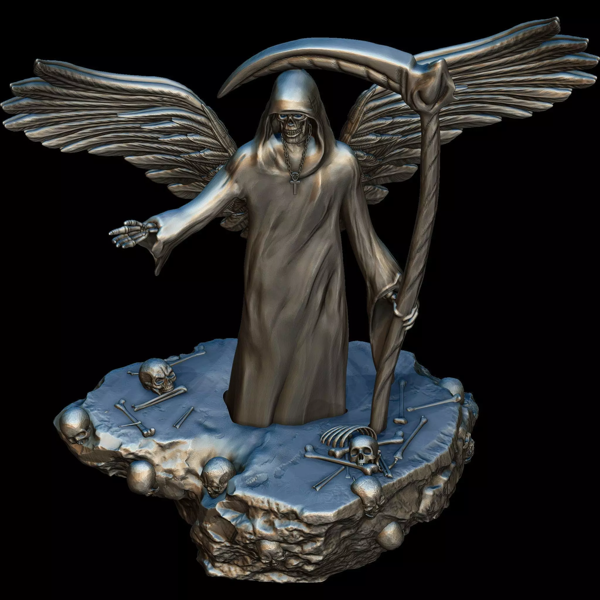 Grim Reaper Figure STL file for 3D print model_0