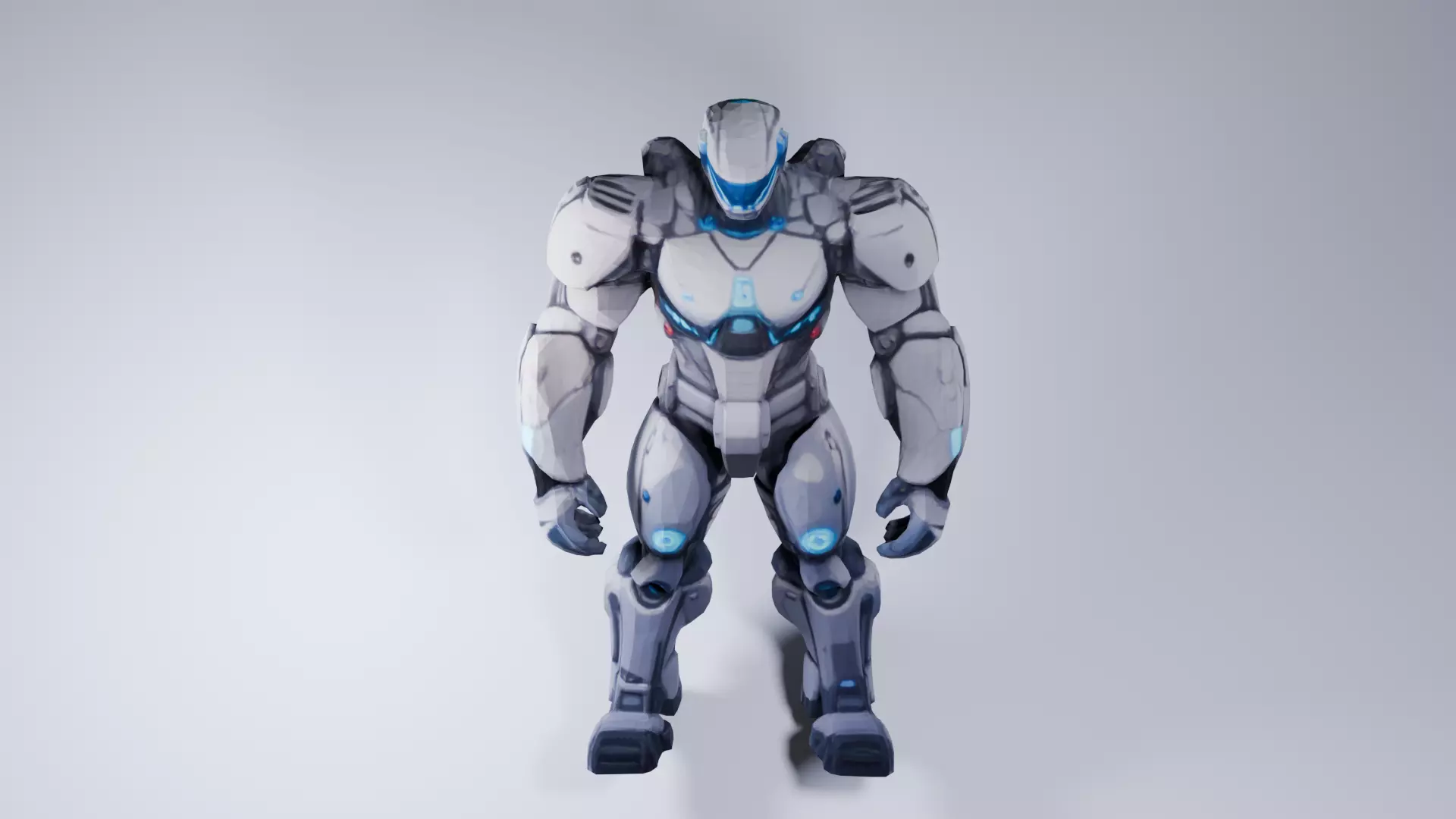 Humanoid Robot 3D Model - Futuristic Sci-Fi Asset 3D model_0