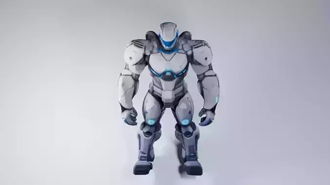 Humanoid Robot 3D Model - Futuristic Sci-Fi Asset 3D model