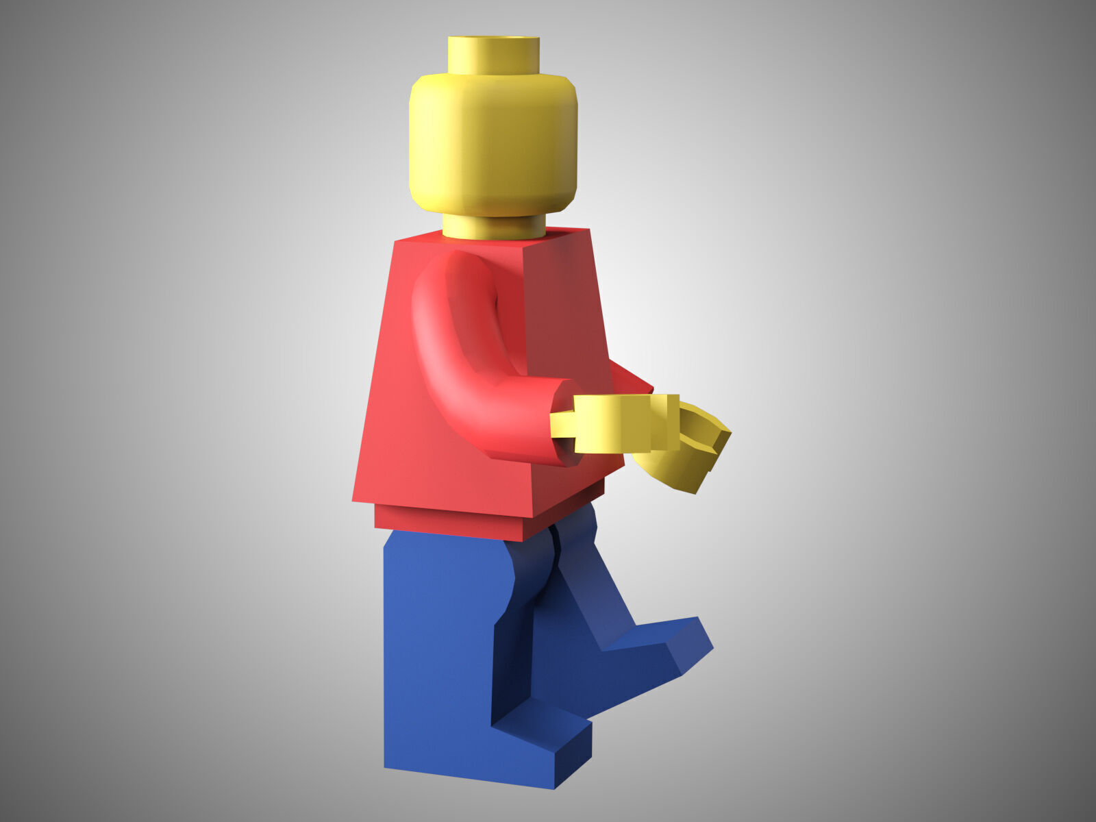 Legoman lowpoly 3D model_1