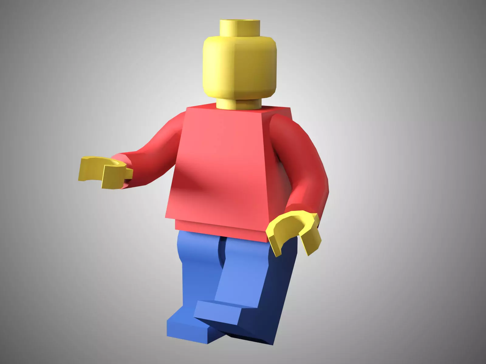 Legoman lowpoly 3D model_0