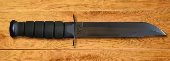 Combat Knife 3D Game Asset in Blender and Substance Painter