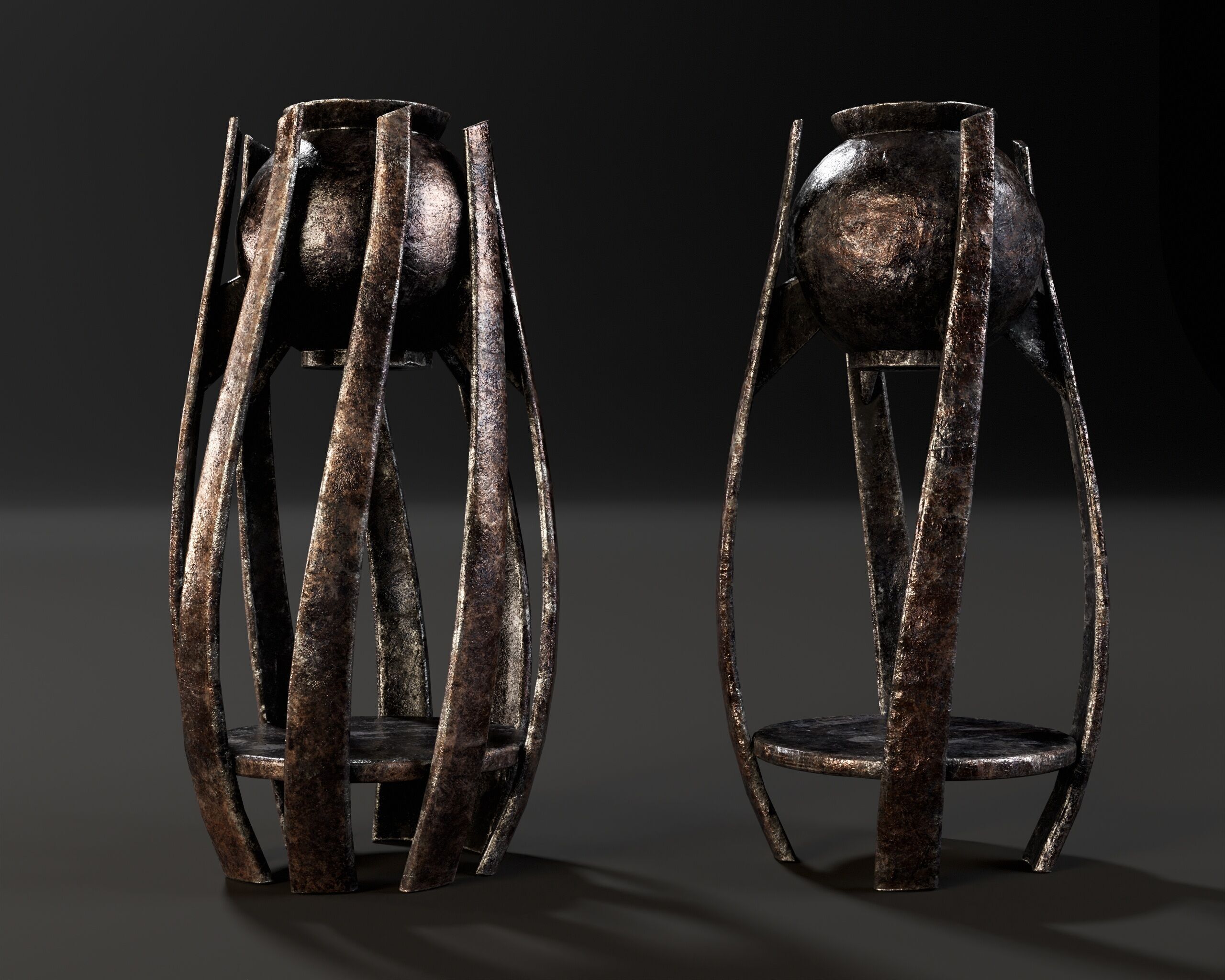 Twisted Cauldrons Low-poly 3D model_4