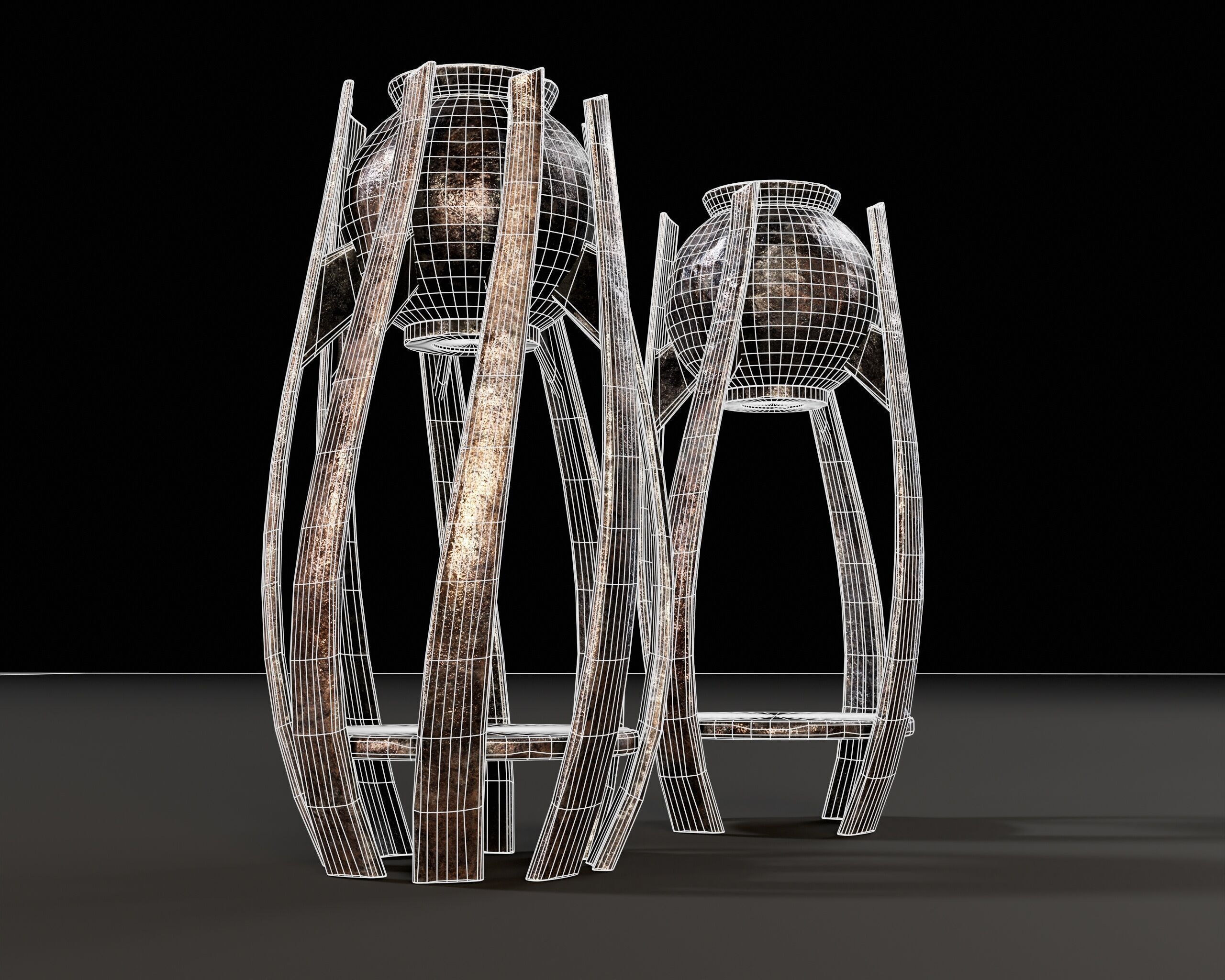 Twisted Cauldrons Low-poly 3D model_9