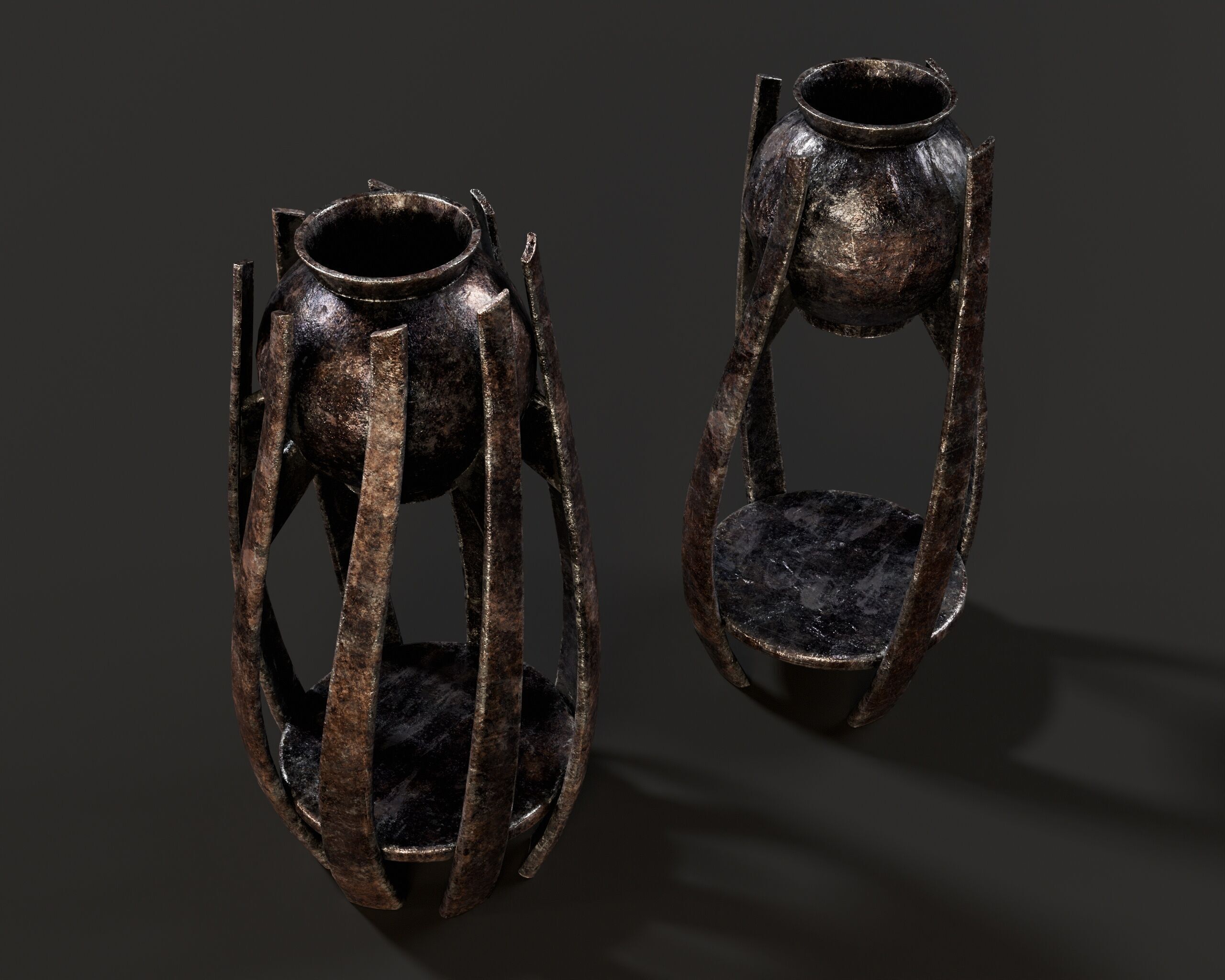 Twisted Cauldrons Low-poly 3D model_6