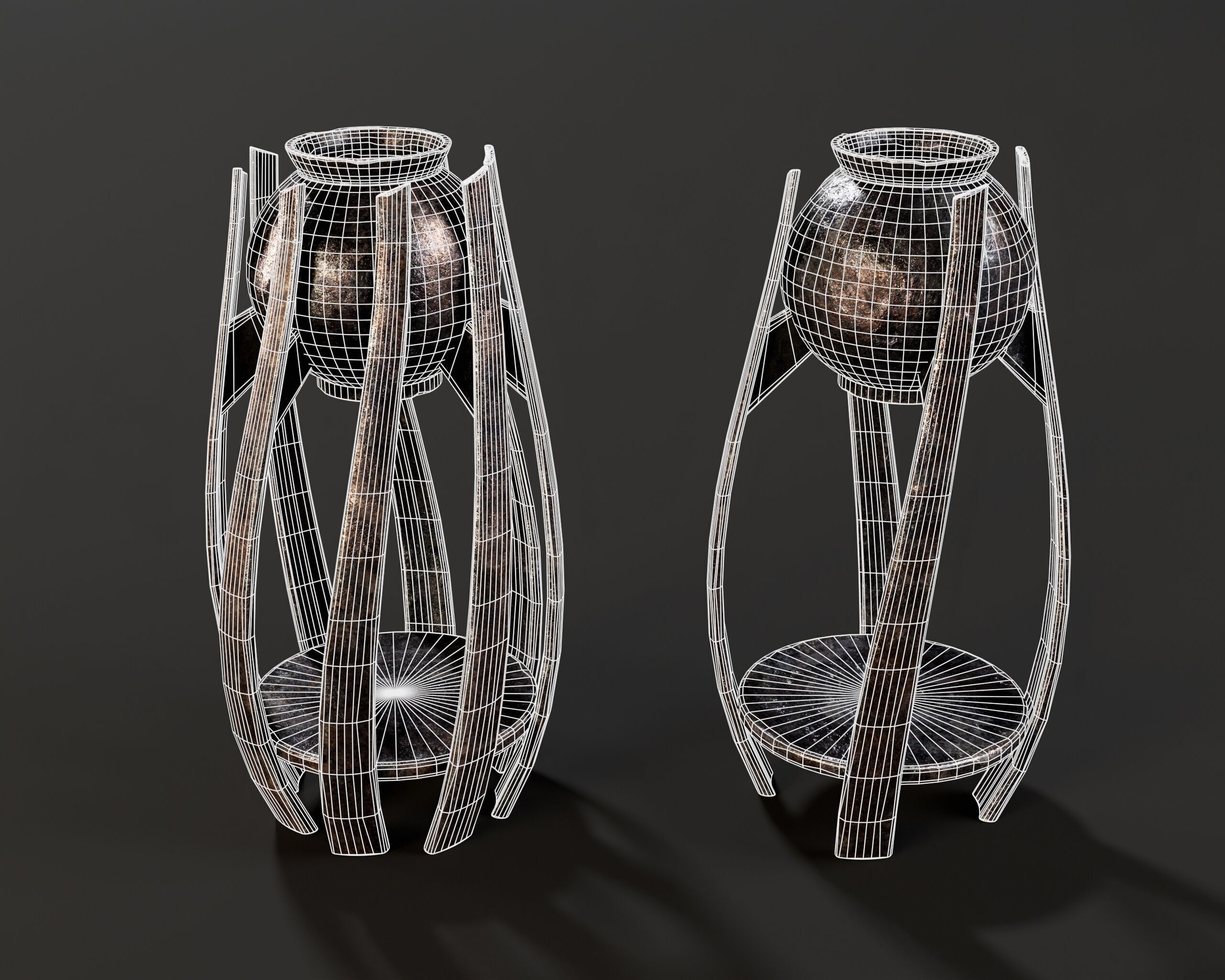 Twisted Cauldrons Low-poly 3D model_3