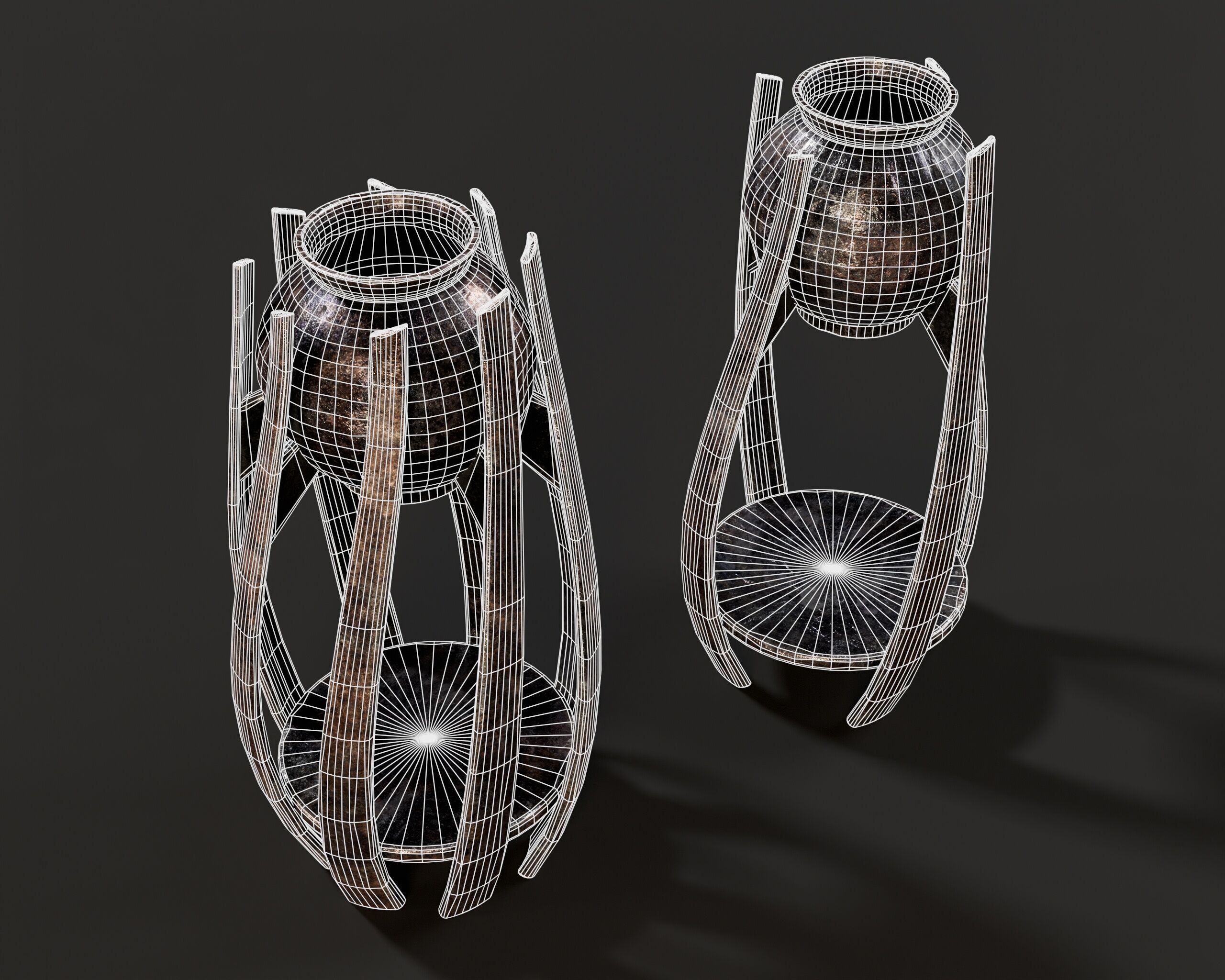 Twisted Cauldrons Low-poly 3D model_7