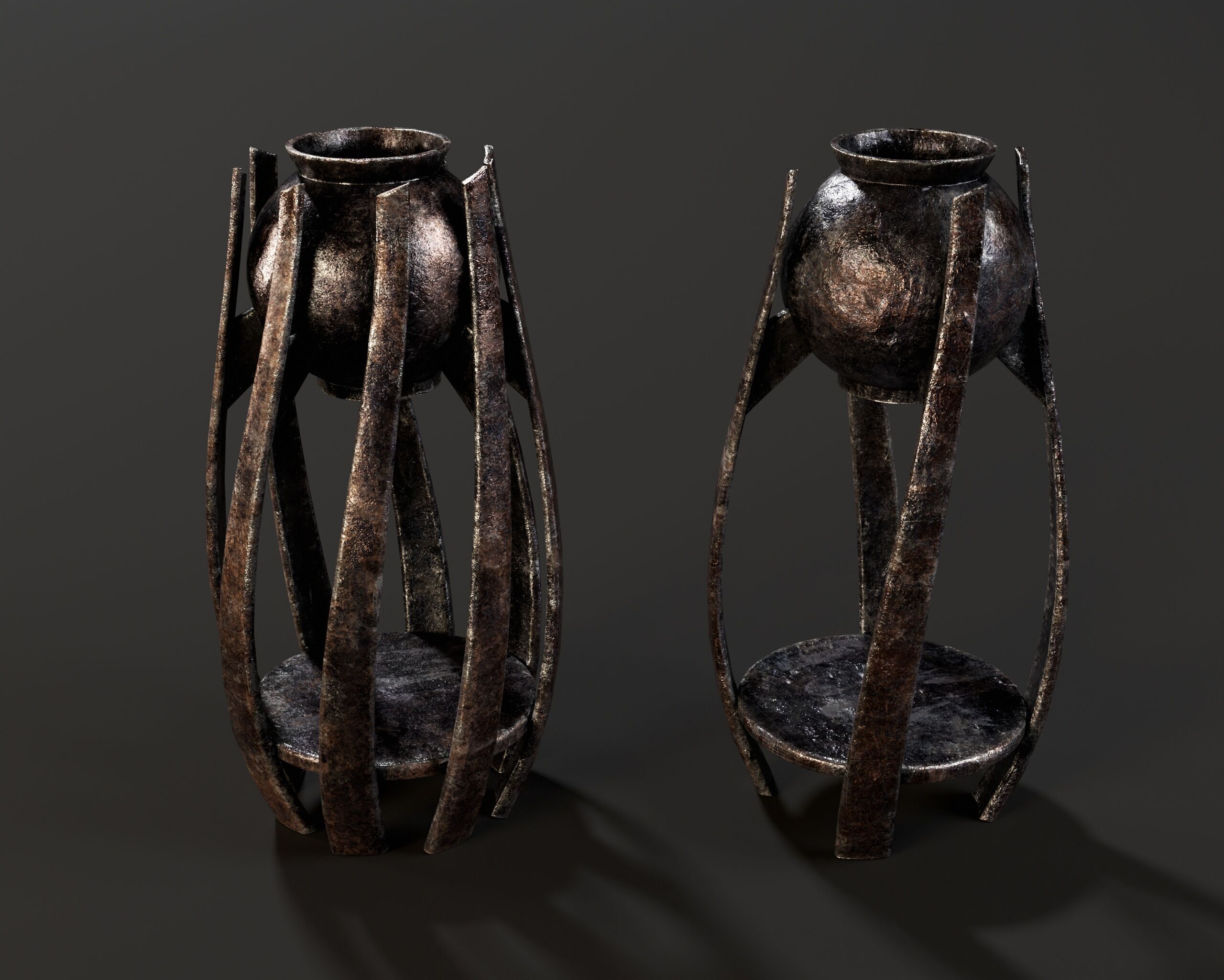 Twisted Cauldrons Low-poly 3D model_2