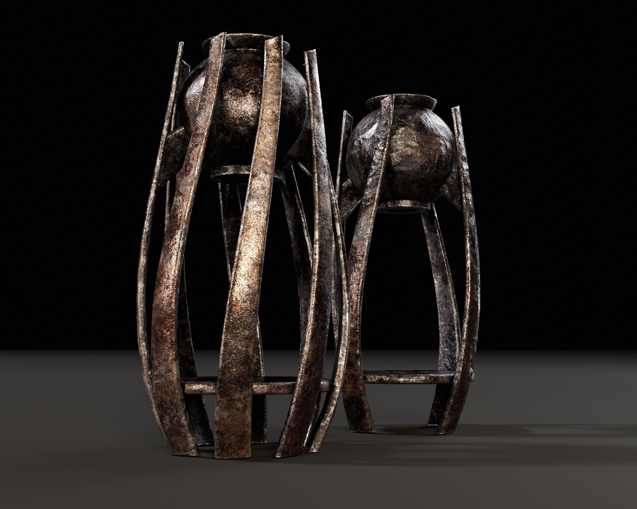 Twisted Cauldrons Low-poly 3D model_8