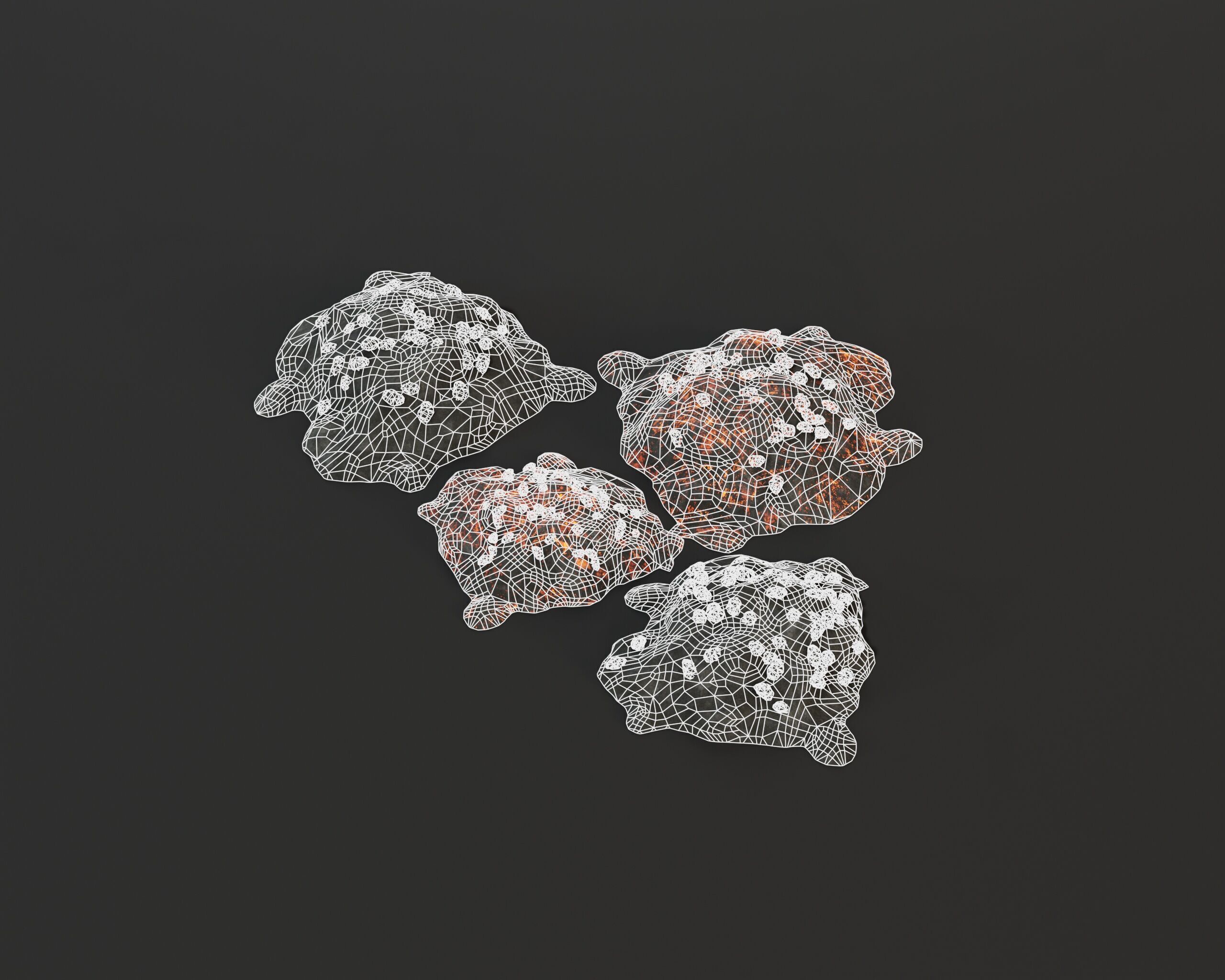 Pile of Coal Low-poly 3D model_13