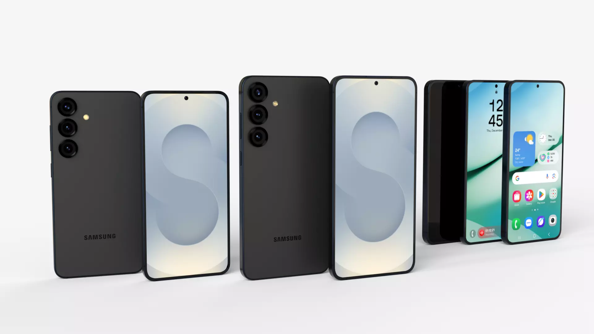 Blueblack Samsung Galaxy S25 and S25 Plus 3D model_0