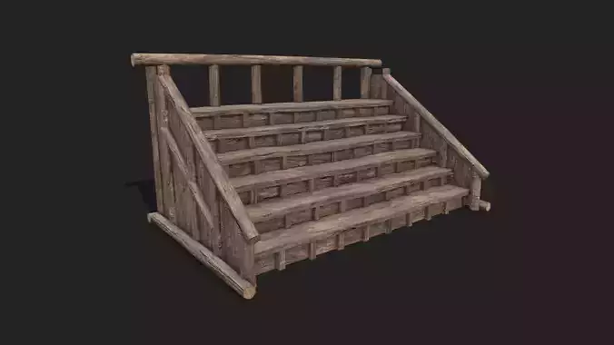 Medieval Wooden Bleacher Tribune 2