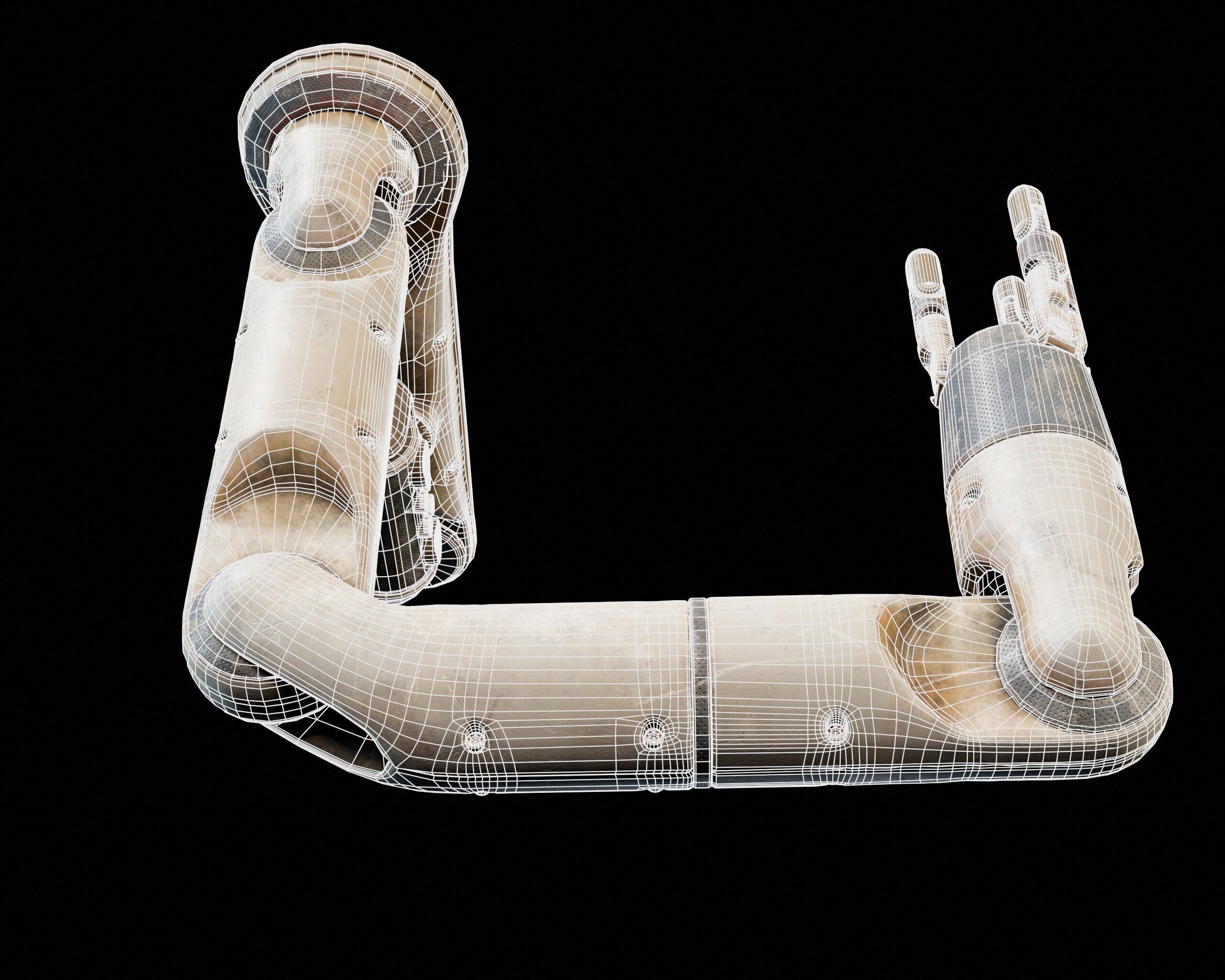 Robotic Arm MK1 Low-poly 3D model_13