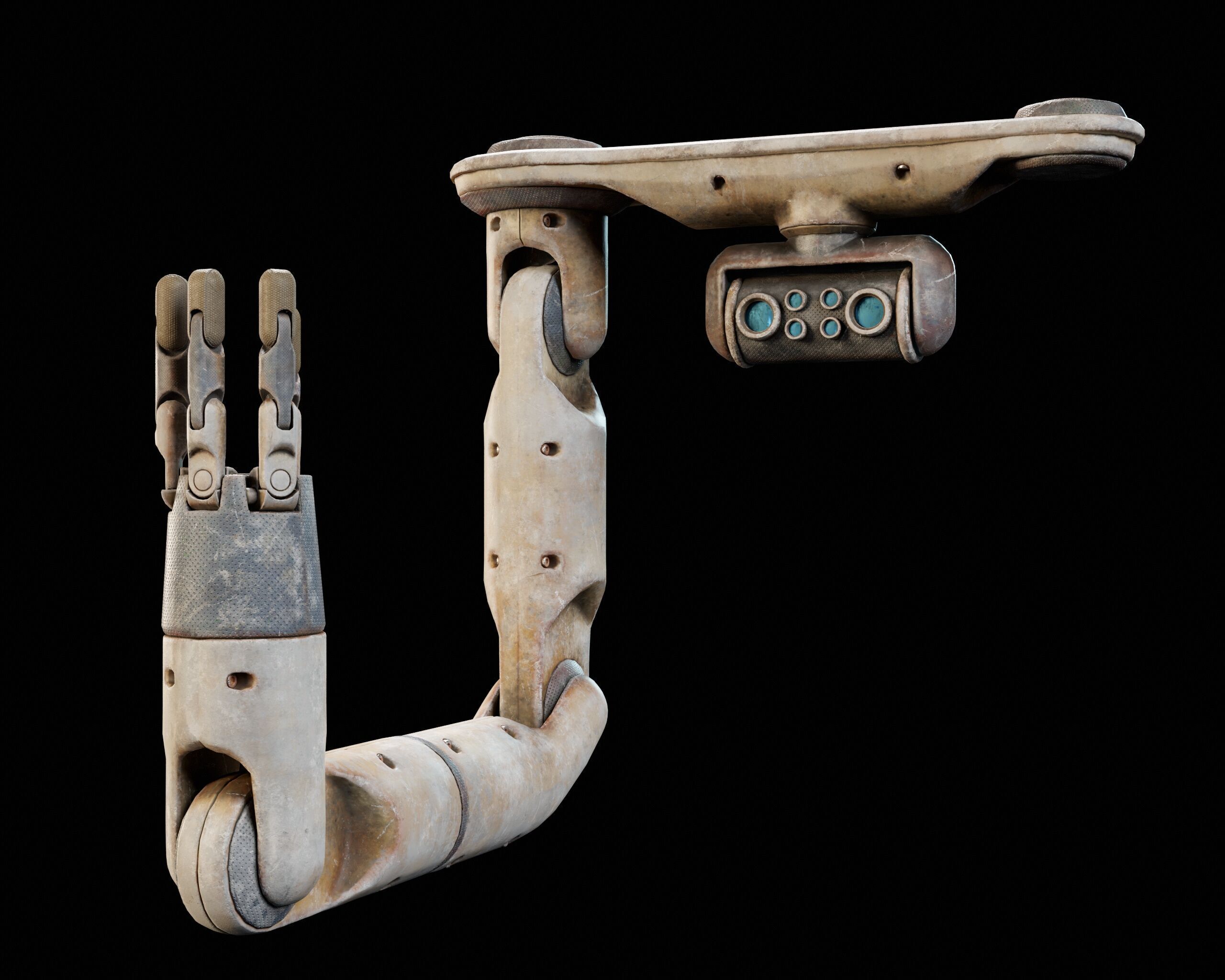 Robotic Arm MK1 Low-poly 3D model_6