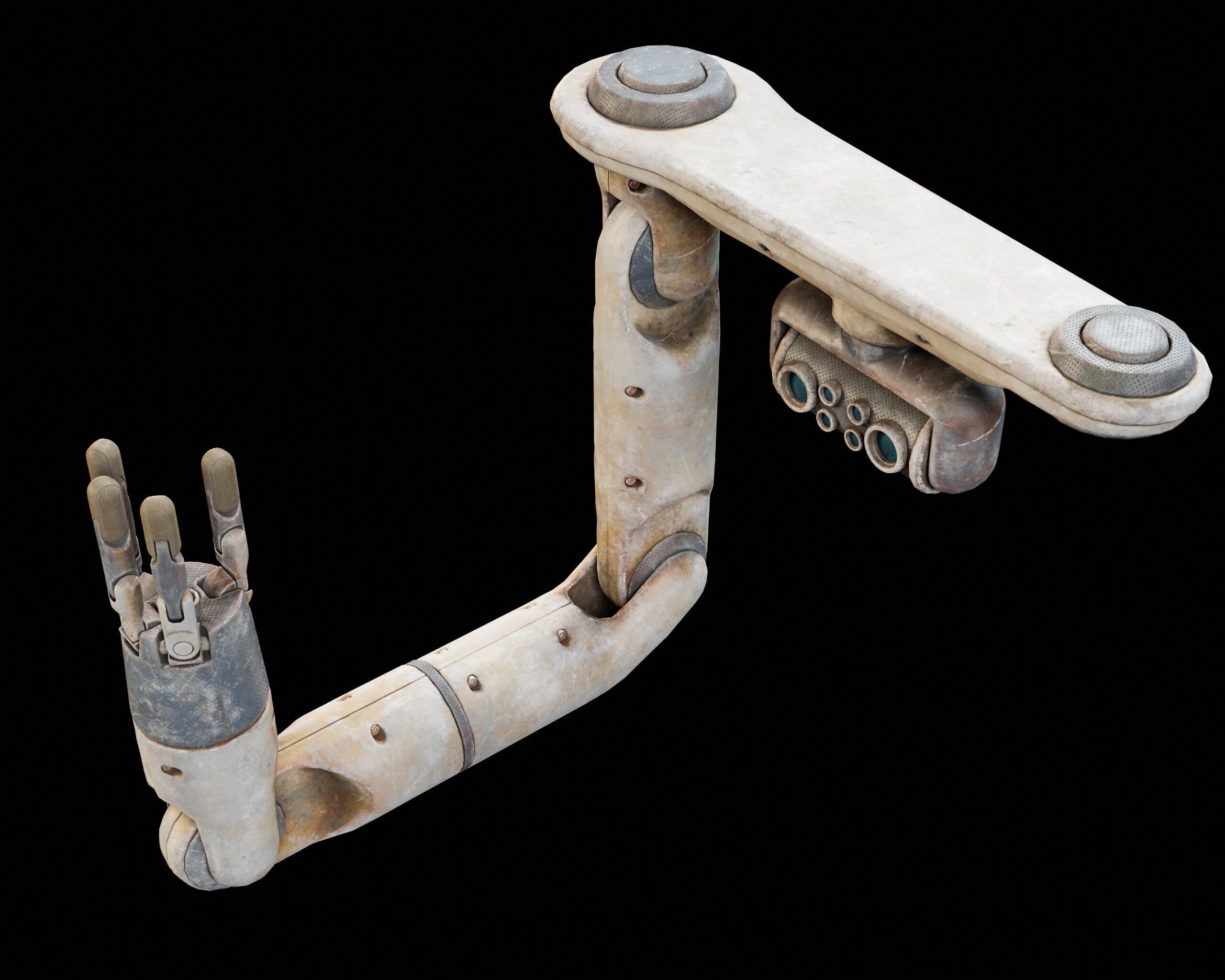 Robotic Arm MK1 Low-poly 3D model_8