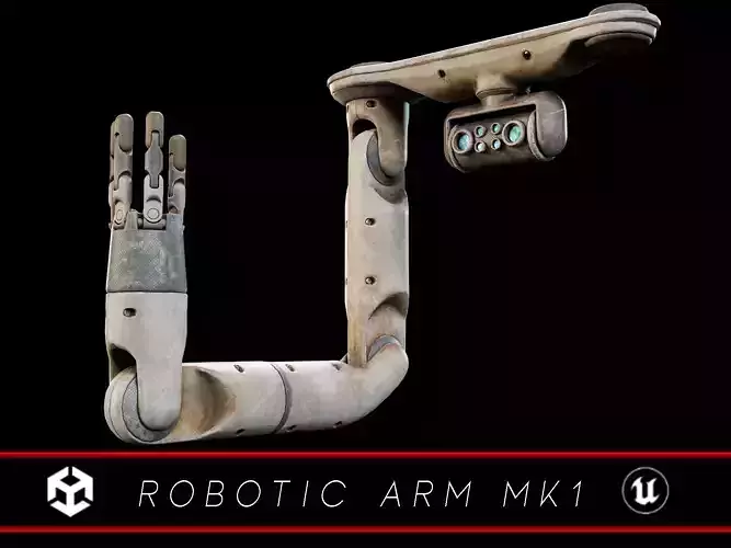 Robotic Arm MK1 Low-poly 3D model