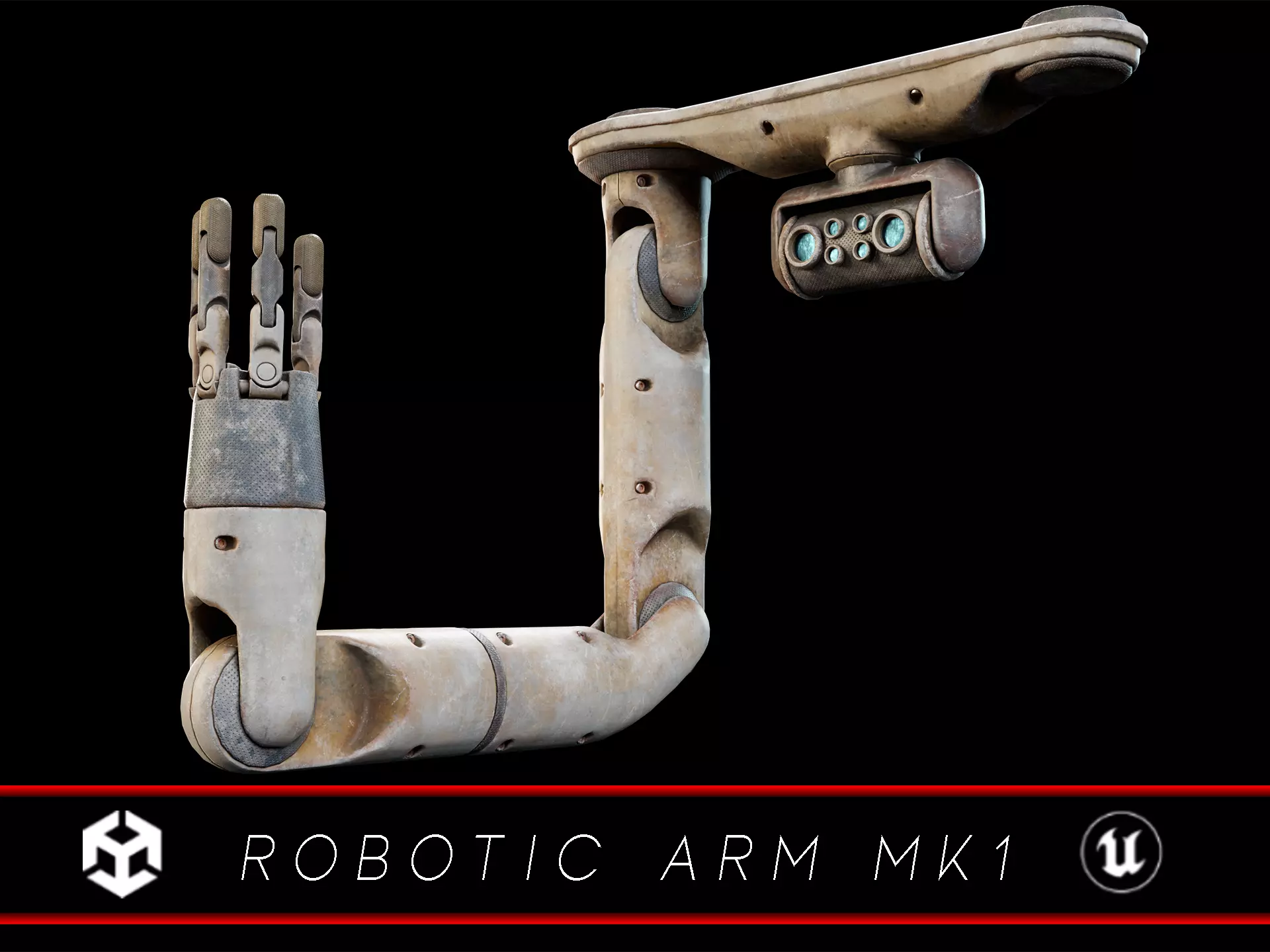 Robotic Arm MK1 Low-poly 3D model_0