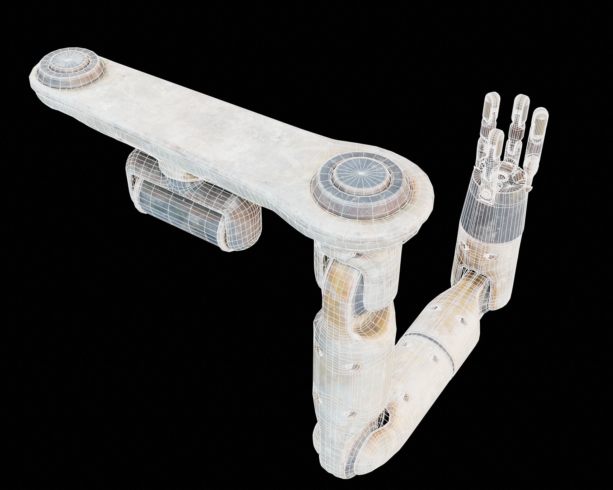 Robotic Arm MK1 Low-poly 3D model_19