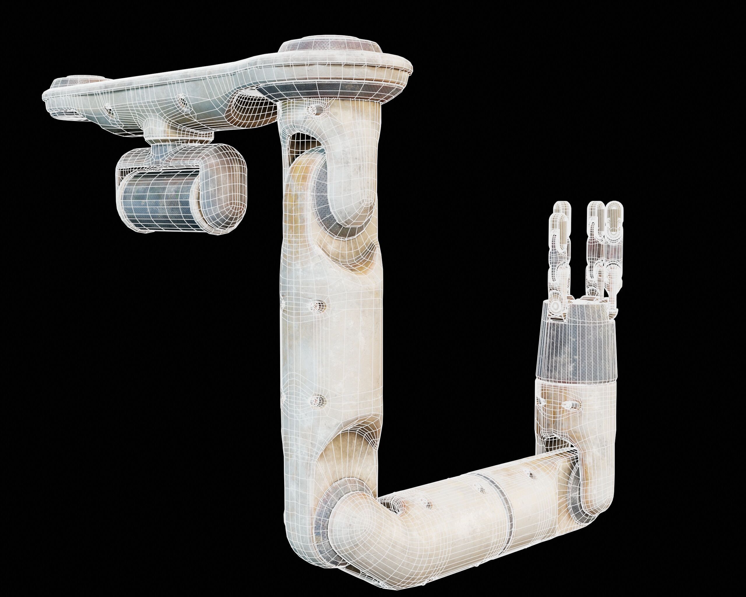Robotic Arm MK1 Low-poly 3D model_17