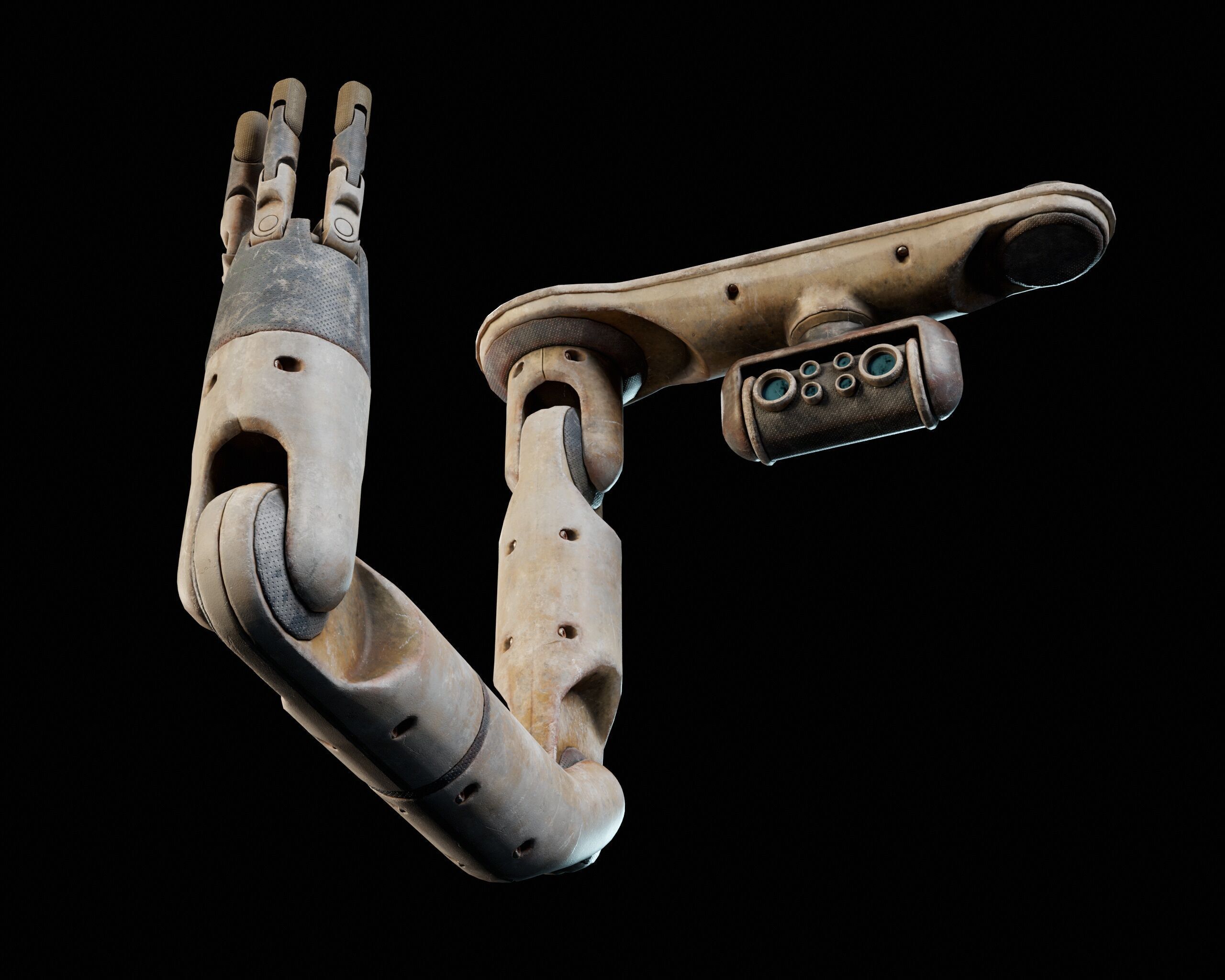 Robotic Arm MK1 Low-poly 3D model_4