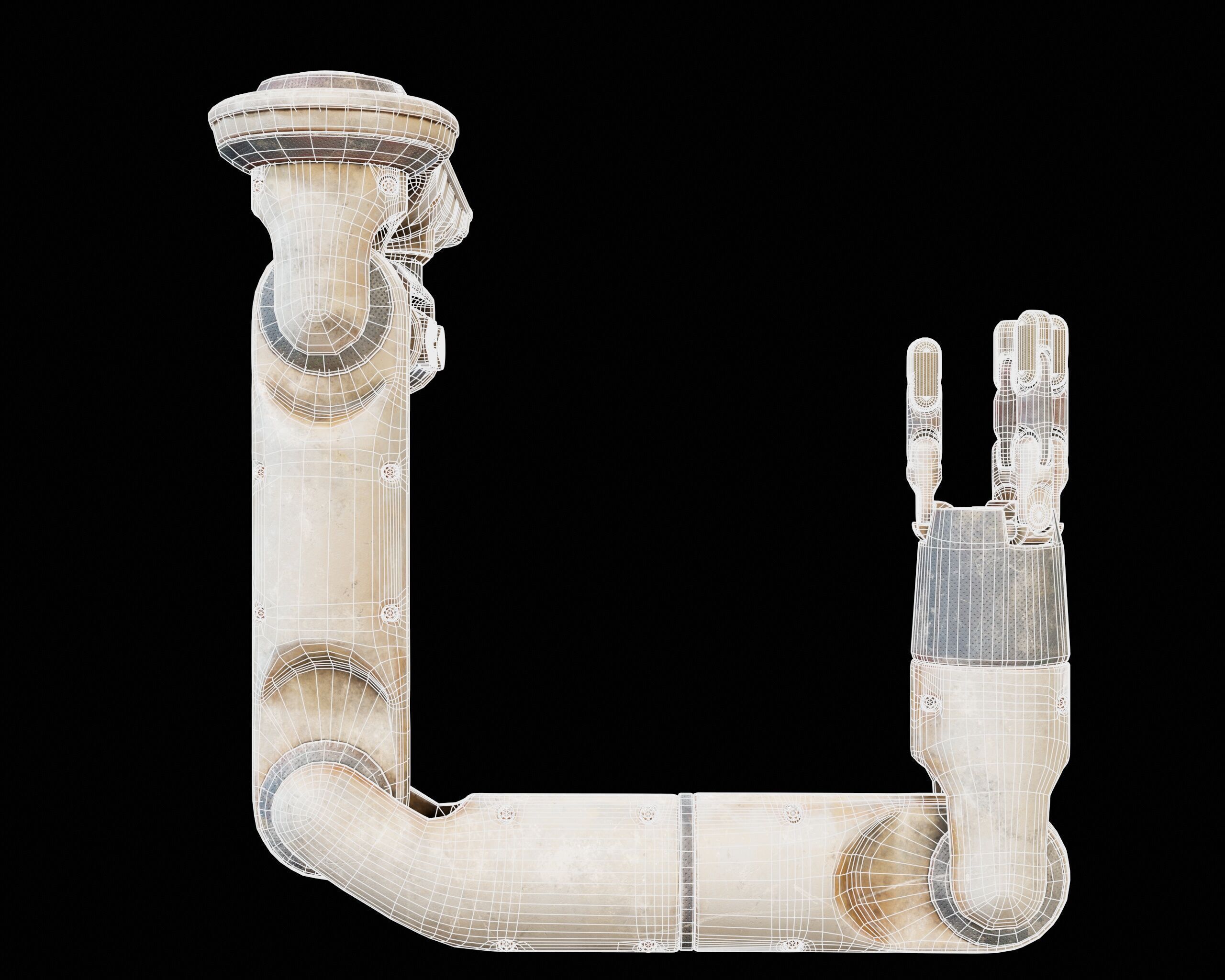 Robotic Arm MK1 Low-poly 3D model_15