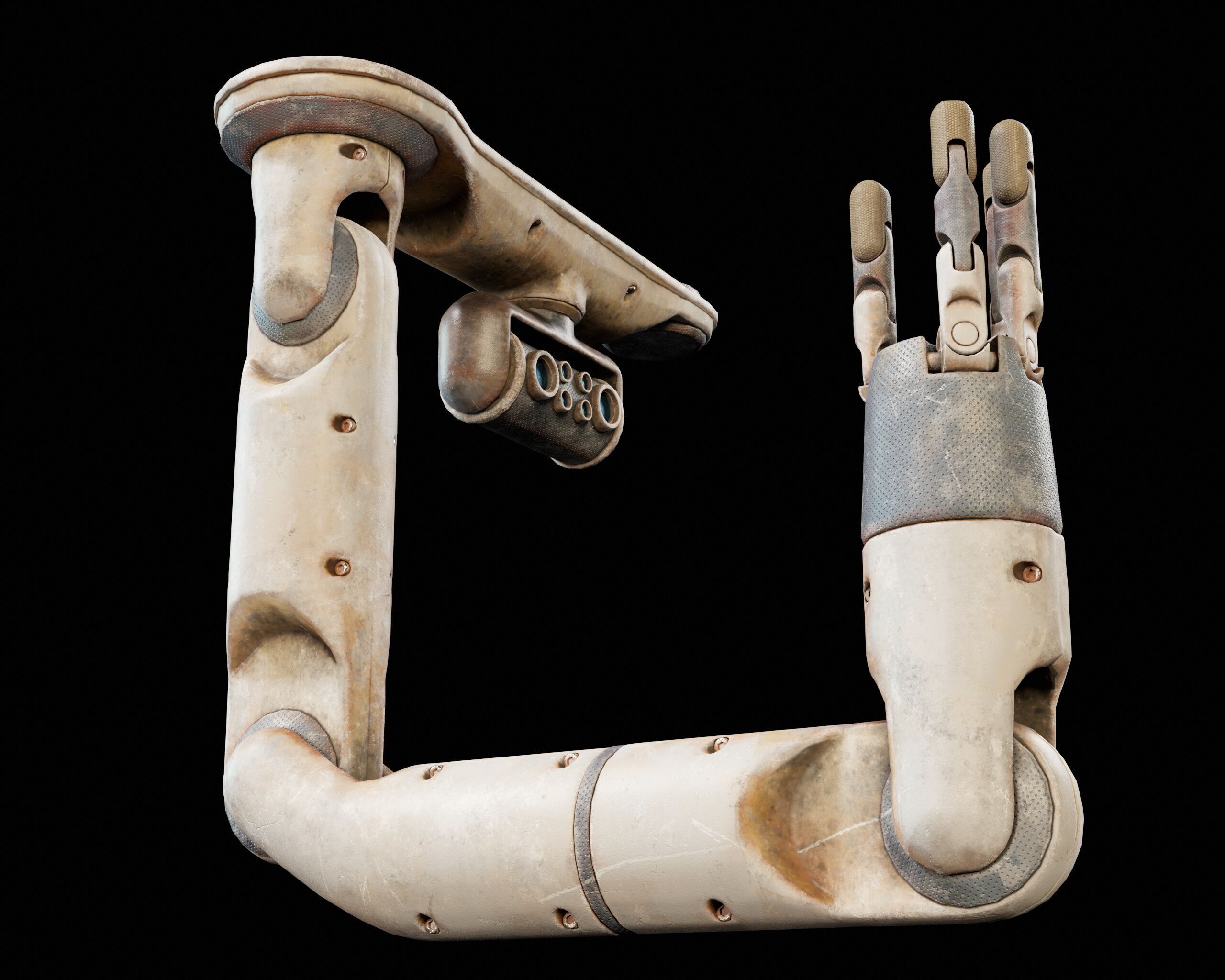 Robotic Arm MK1 Low-poly 3D model_10