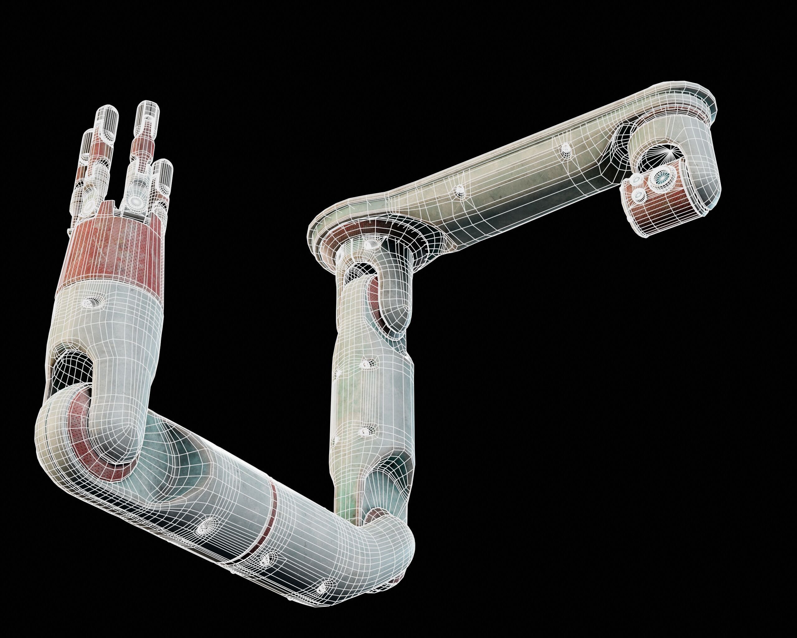 Robotic Arm MK2 Low-poly 3D model_6