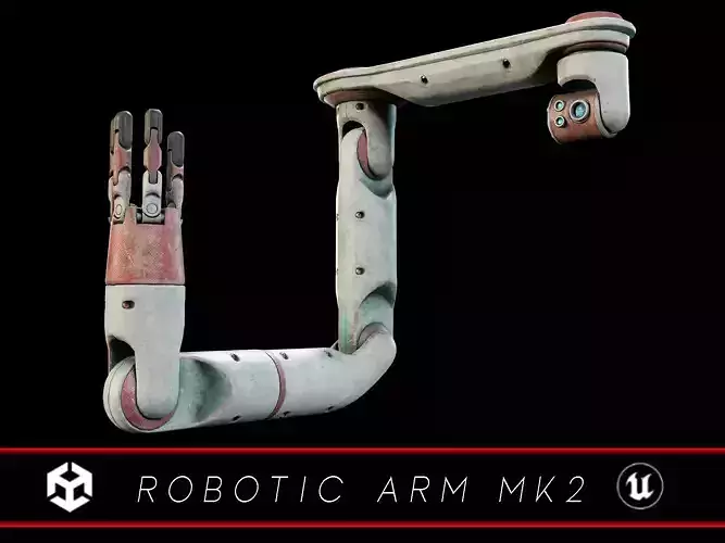 Robotic Arm MK2 Low-poly 3D model