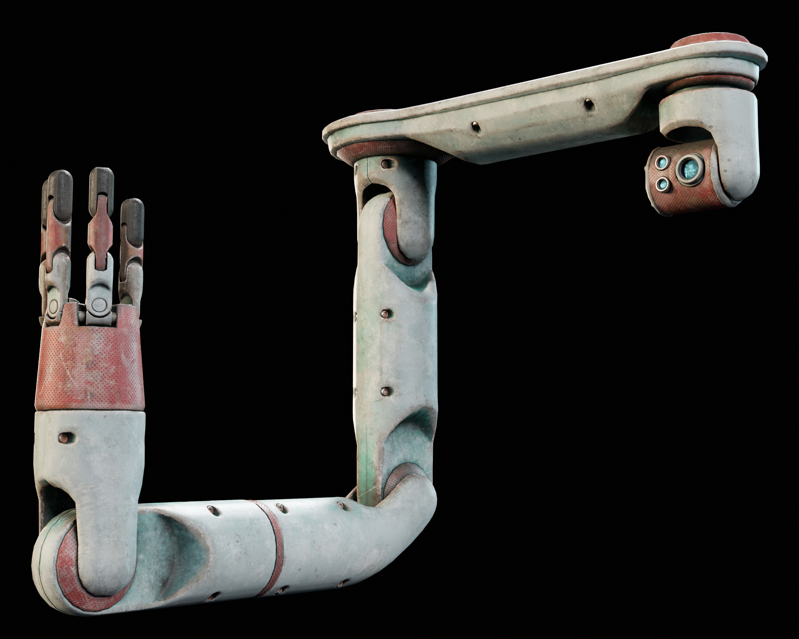 Robotic Arm MK2 Low-poly 3D model_3