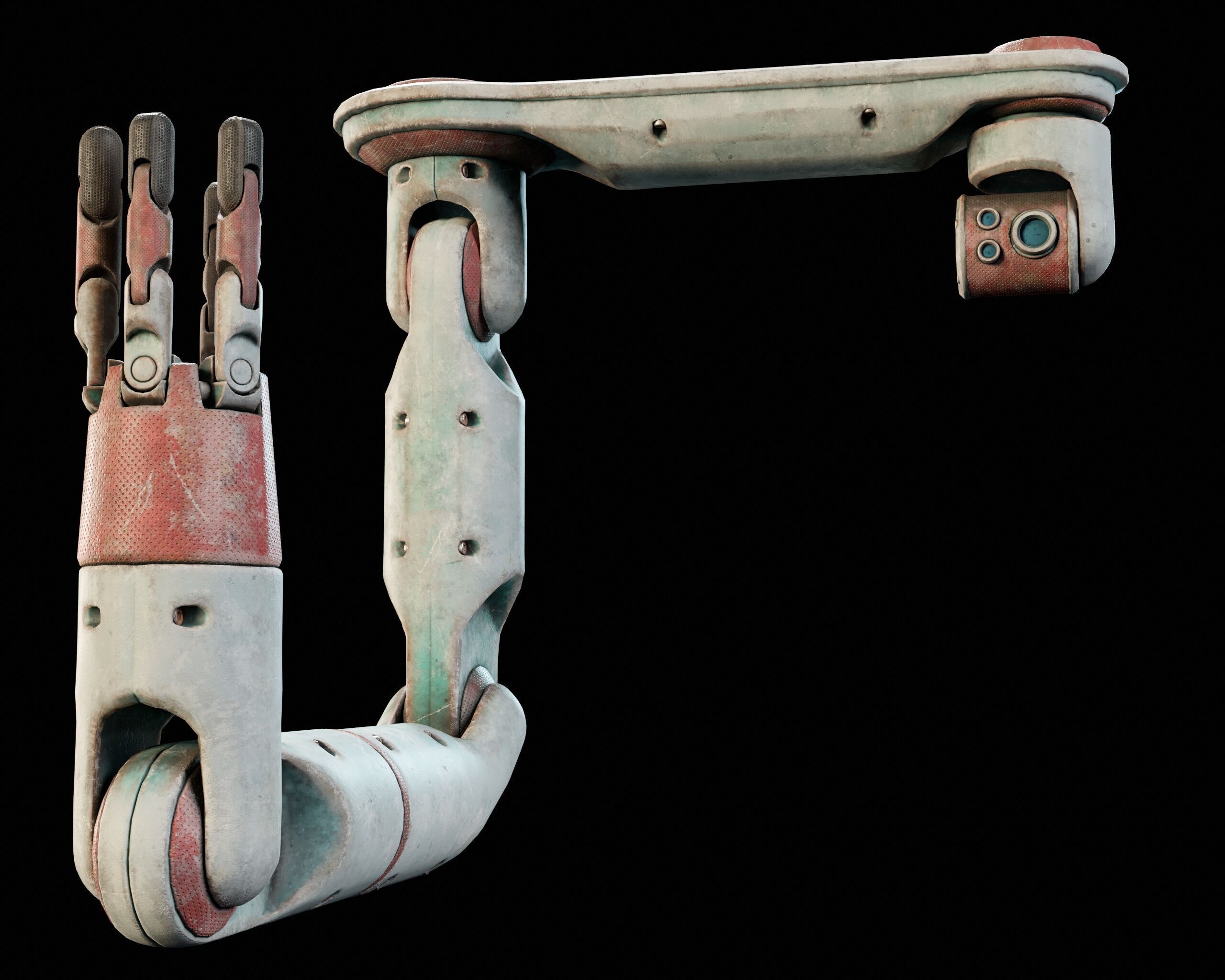 Robotic Arm MK2 Low-poly 3D model_7