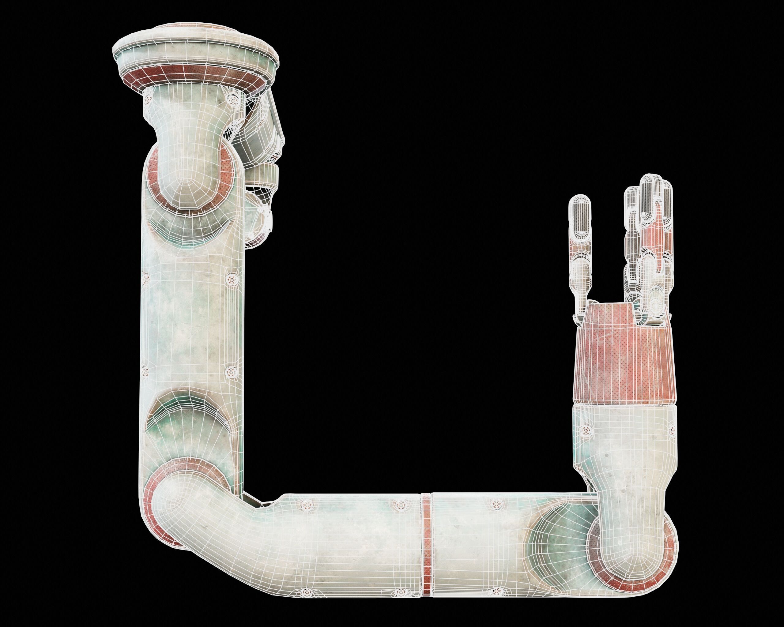 Robotic Arm MK2 Low-poly 3D model_14