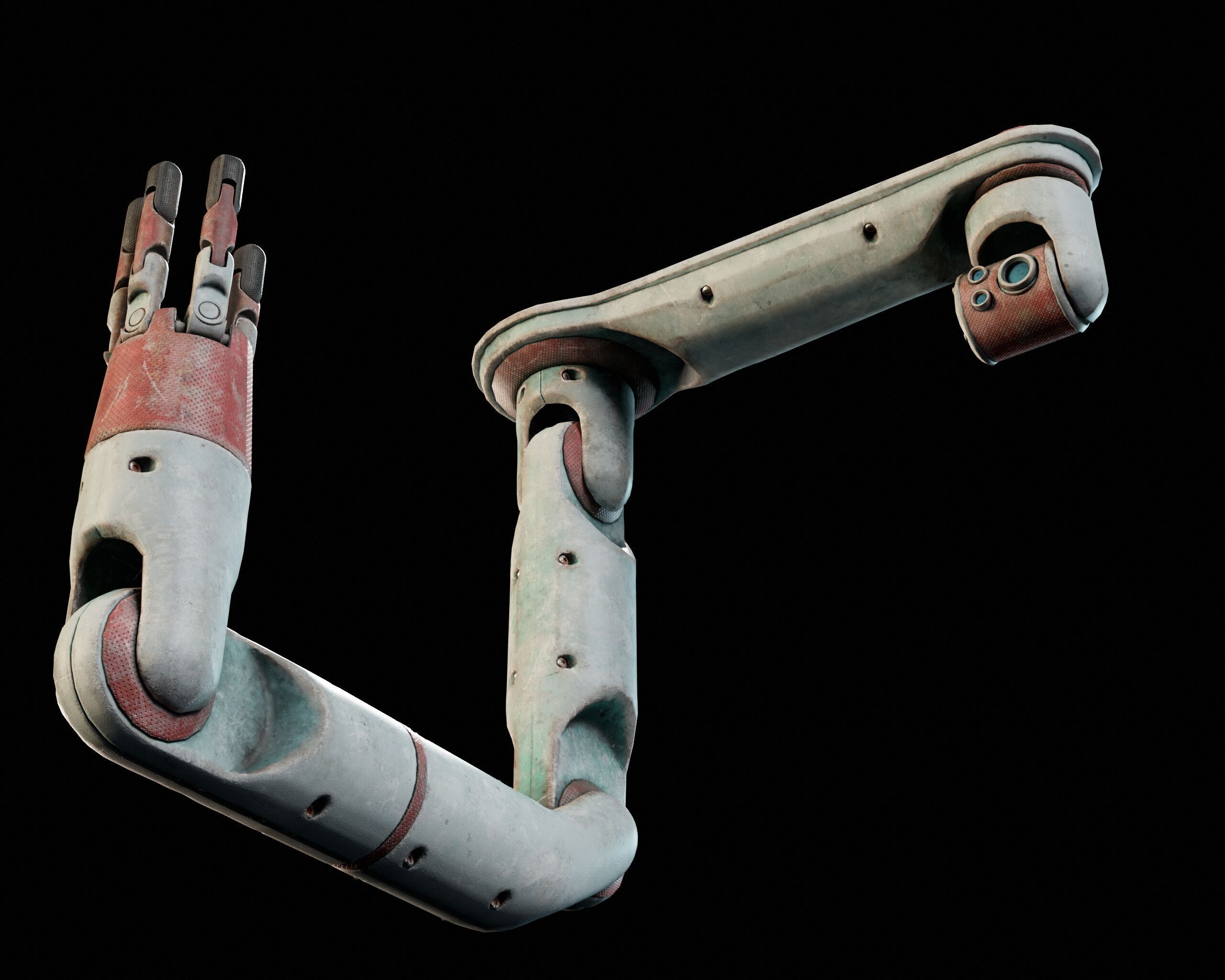 Robotic Arm MK2 Low-poly 3D model_5