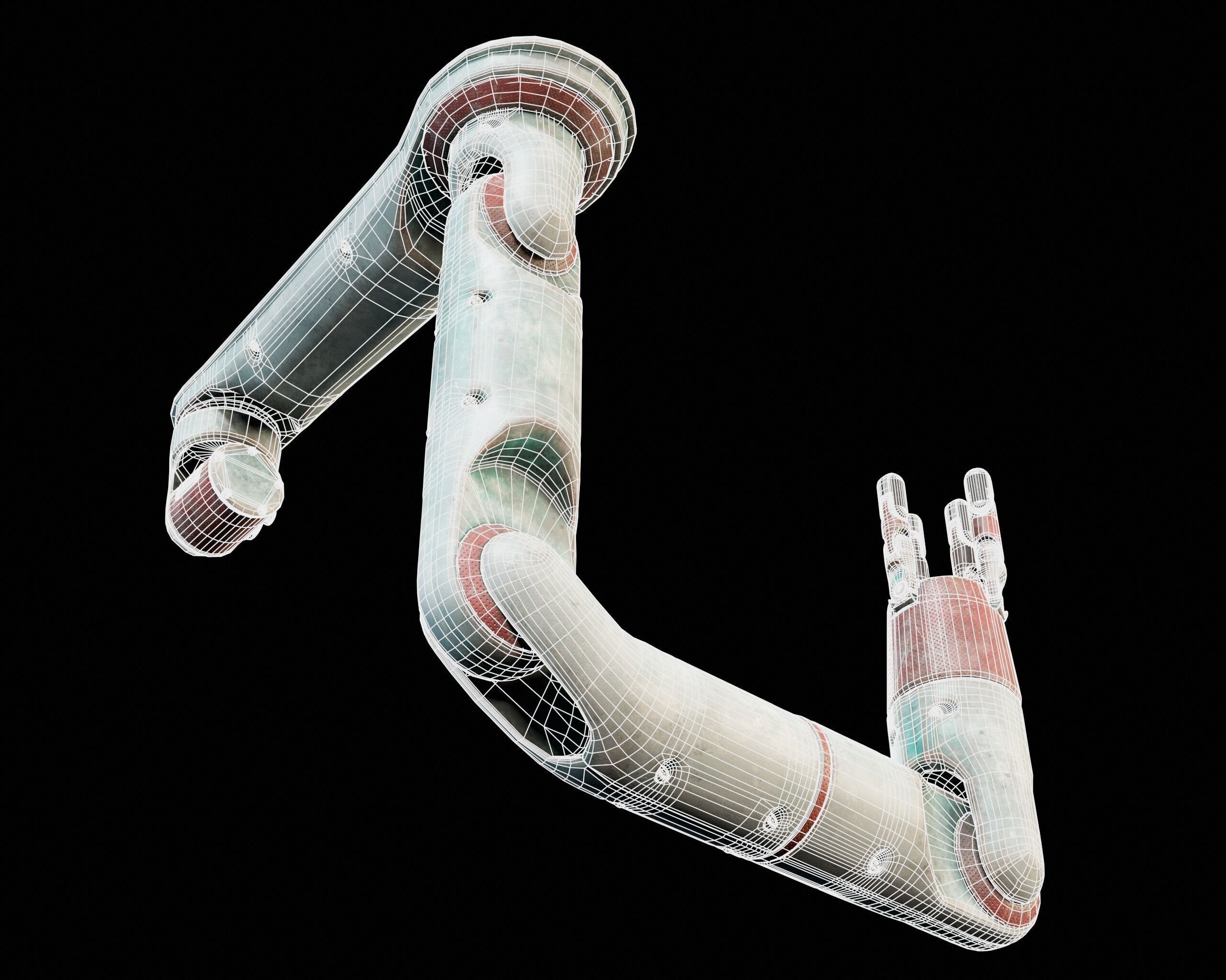 Robotic Arm MK2 Low-poly 3D model_16