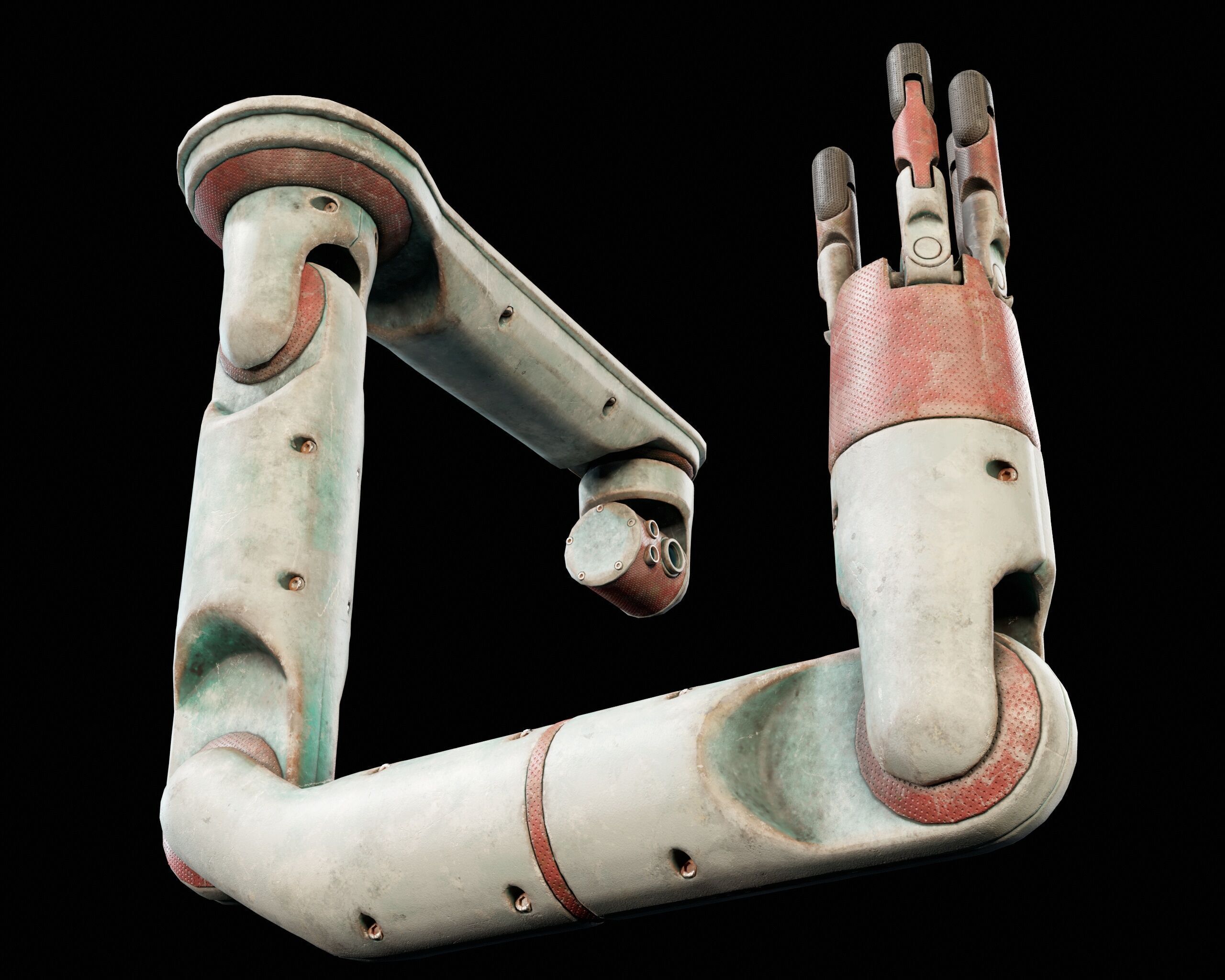 Robotic Arm MK2 Low-poly 3D model_11
