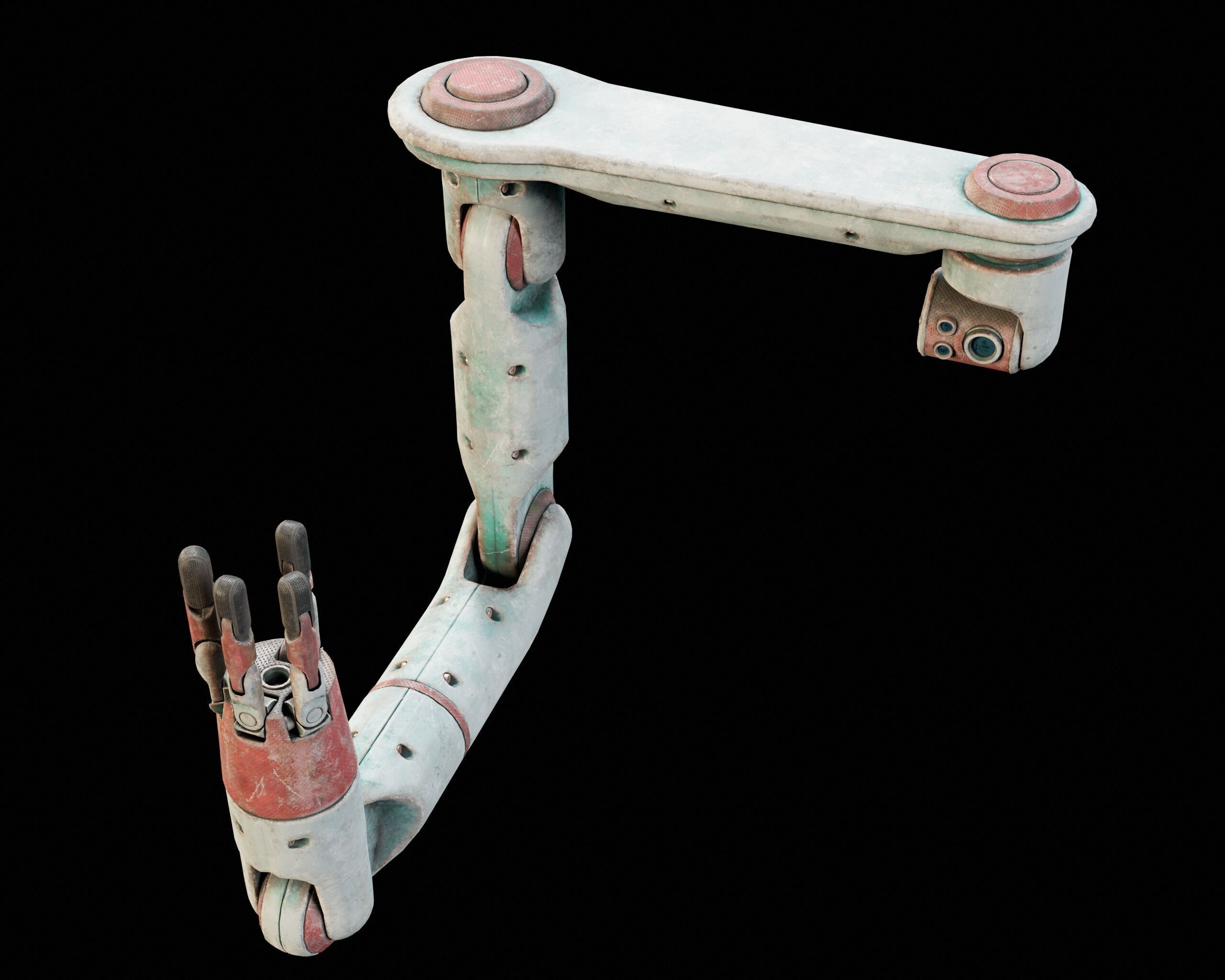 Robotic Arm MK2 Low-poly 3D model_9