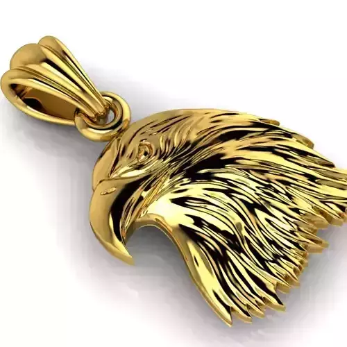 Eagle Head pendant jewelry gold necklace medallion