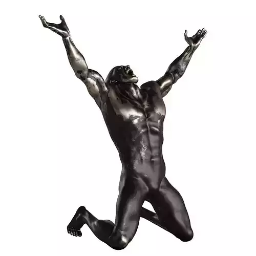 Modern Abstract Muscular Male Sculpture