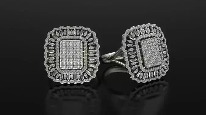 Engagement-Marriage Diamond Ring